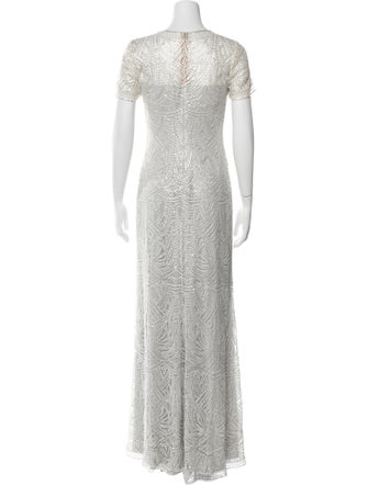 Tadashi Shoji Crew Neck Long Dress