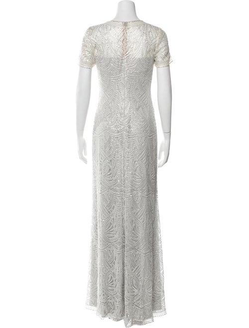 Tadashi Shoji Crew Neck Long Dress