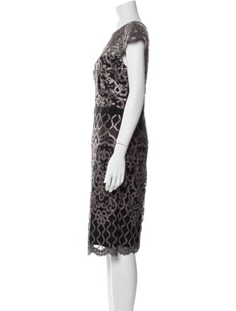 Tadashi Shoji Lace Pattern Knee-Length Dress