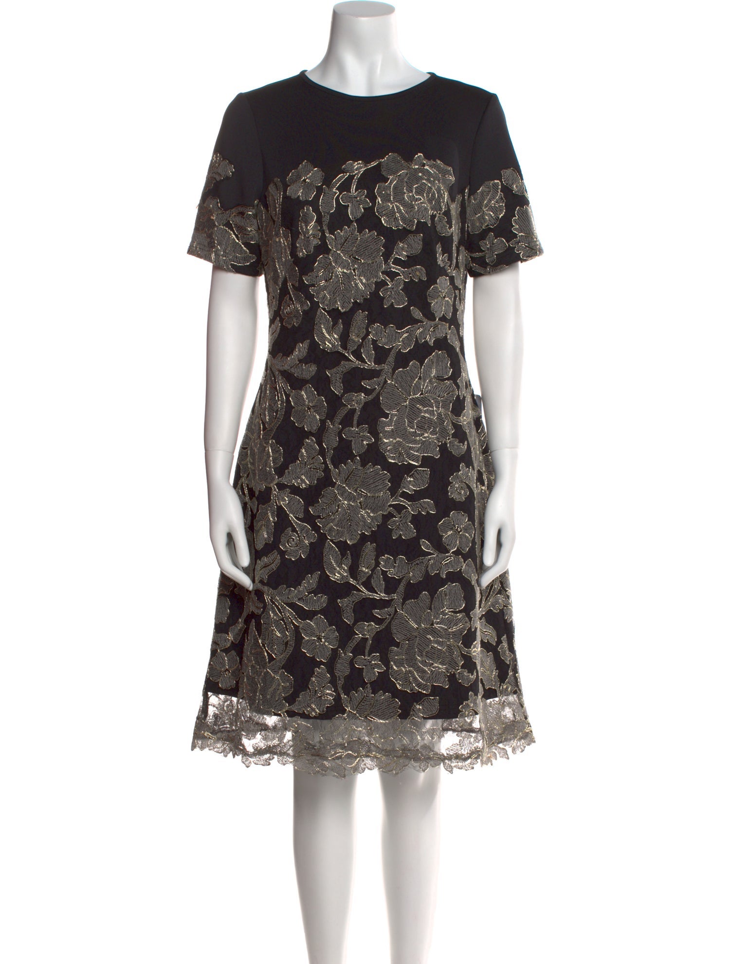 Tadashi Shoji Lace Pattern Knee-Length Dress