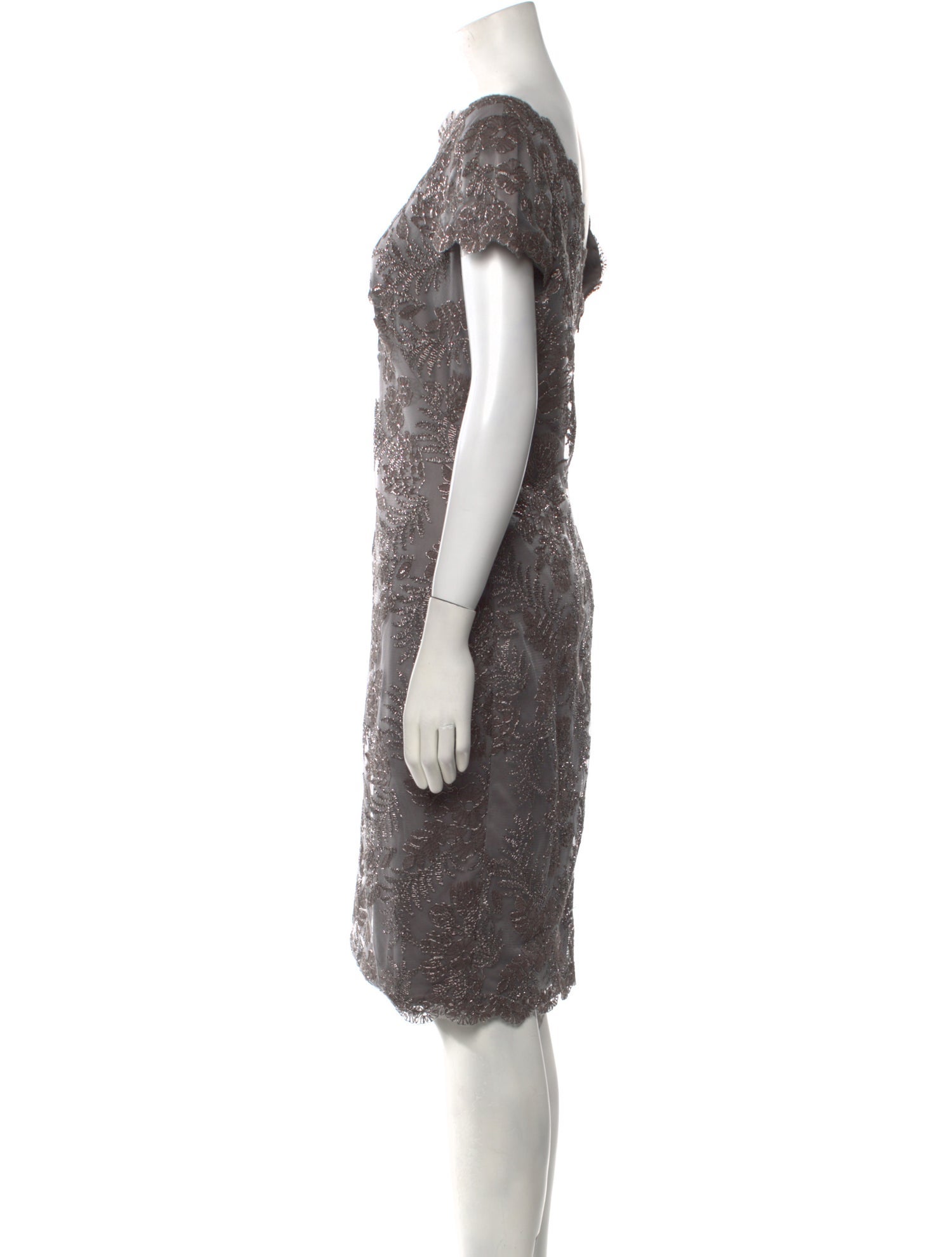 Tadashi Shoji Lace Pattern Mini Dress