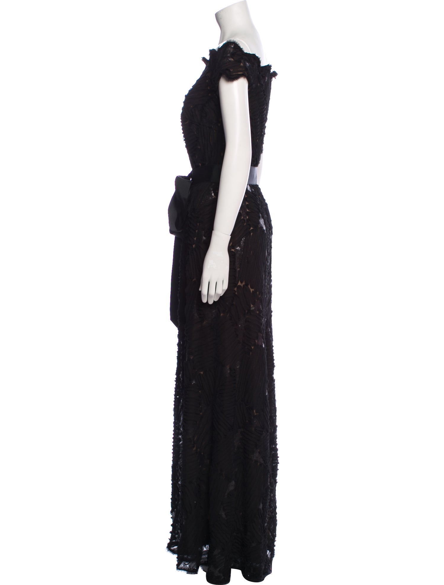 Tadashi Shoji Off-The-Shoulder Long Dress