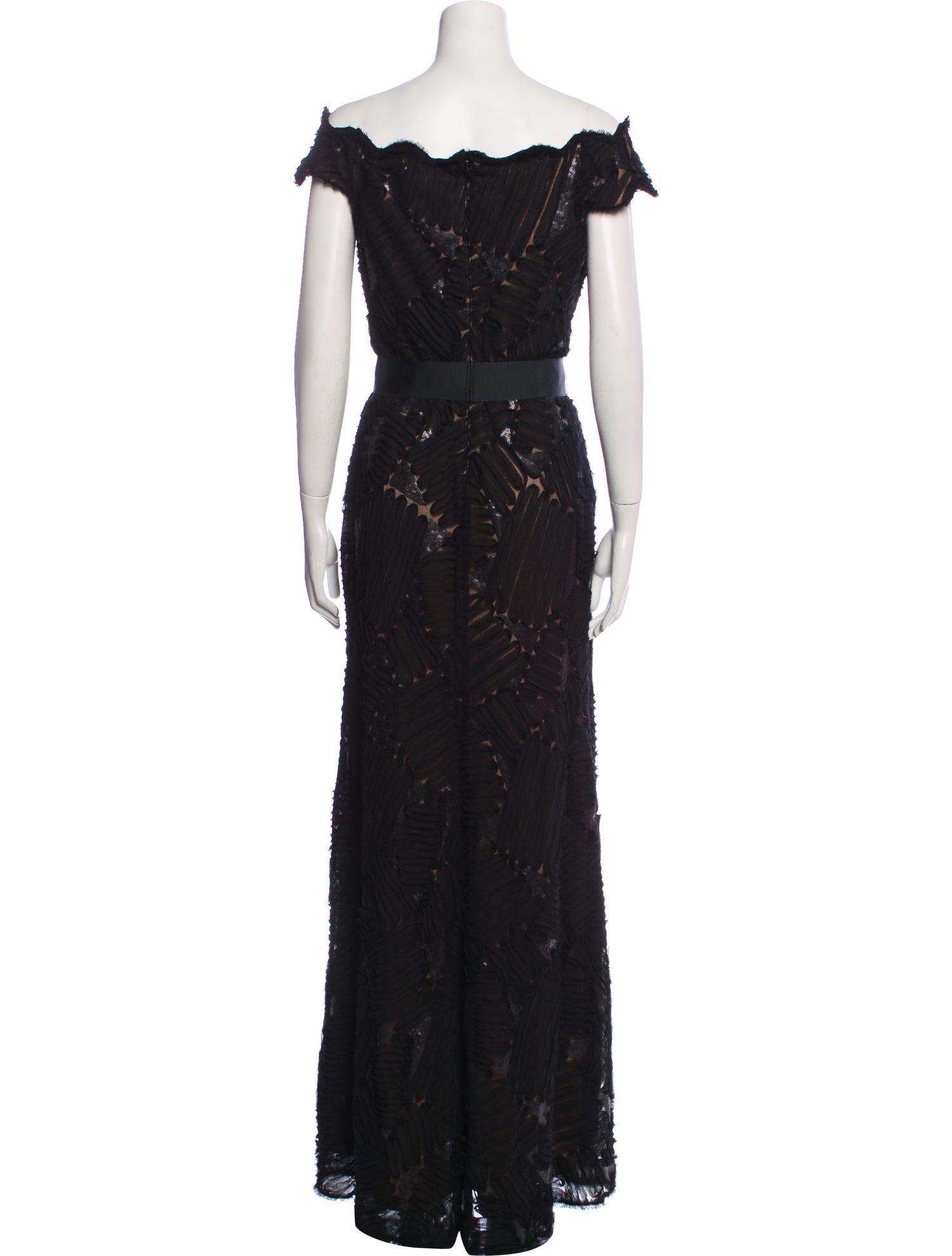 Tadashi Shoji Off-The-Shoulder Long Dress