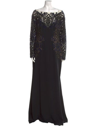 Tadashi Shoji Lace Pattern Long Dress