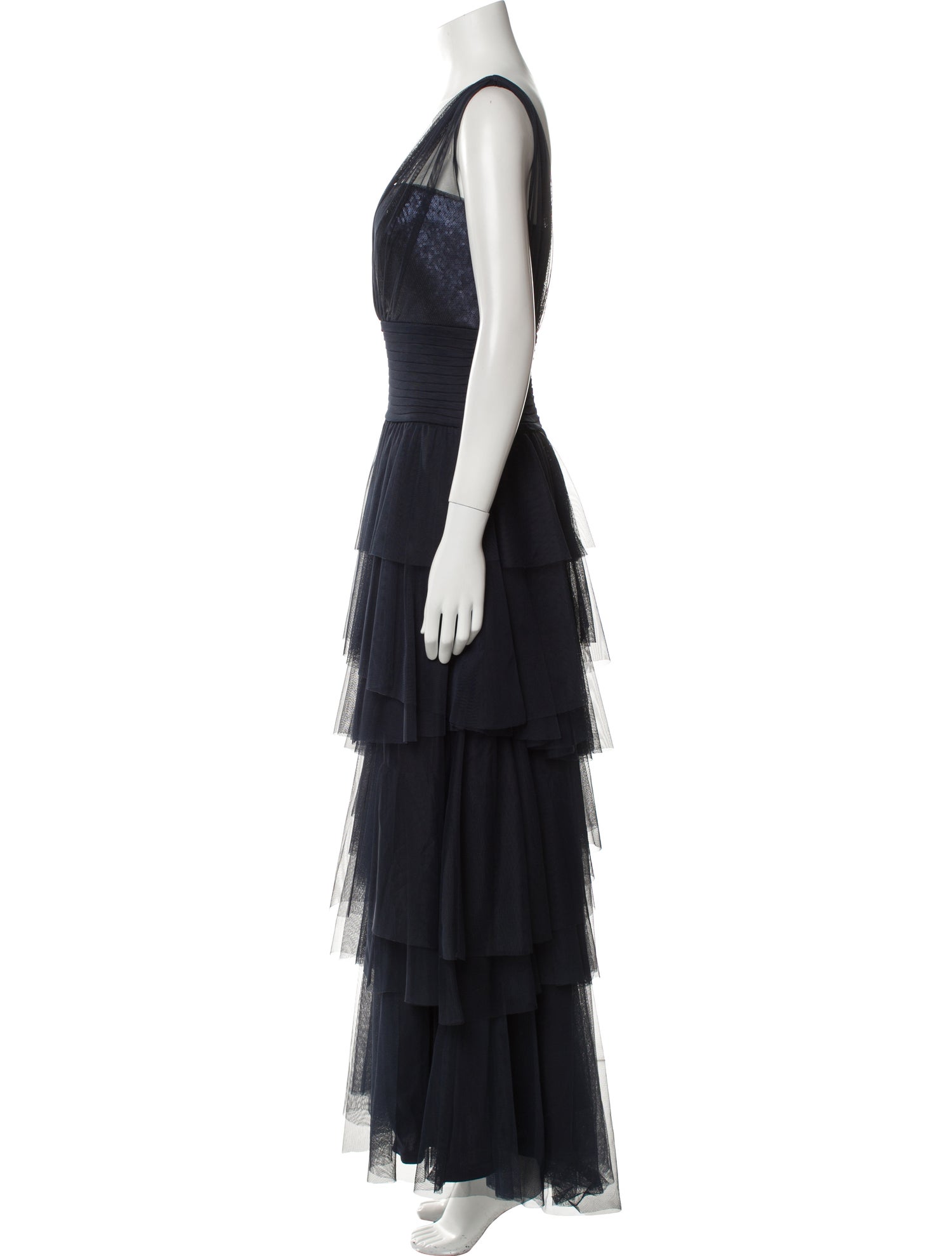 Tadashi Shoji Square Neckline Long Dress