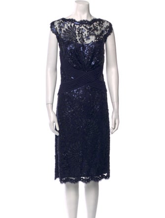 Tadashi Shoji Lace Pattern Knee-Length Dress