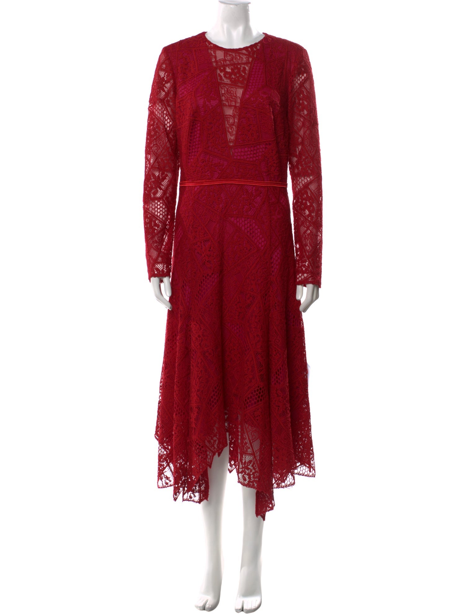 Tadashi Shoji Crew Neck Long Dress