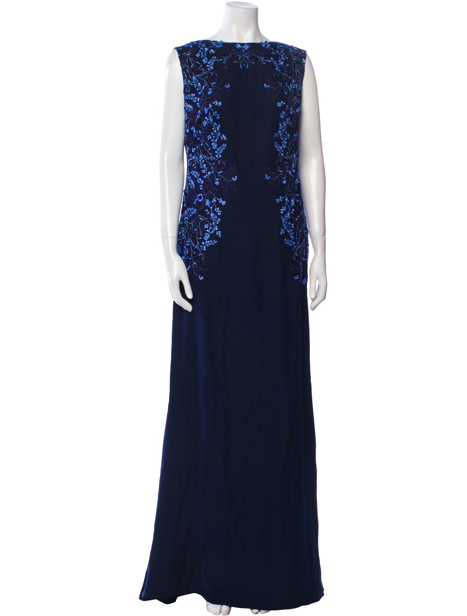 Tadashi Shoji Bateau Neckline Long Dress