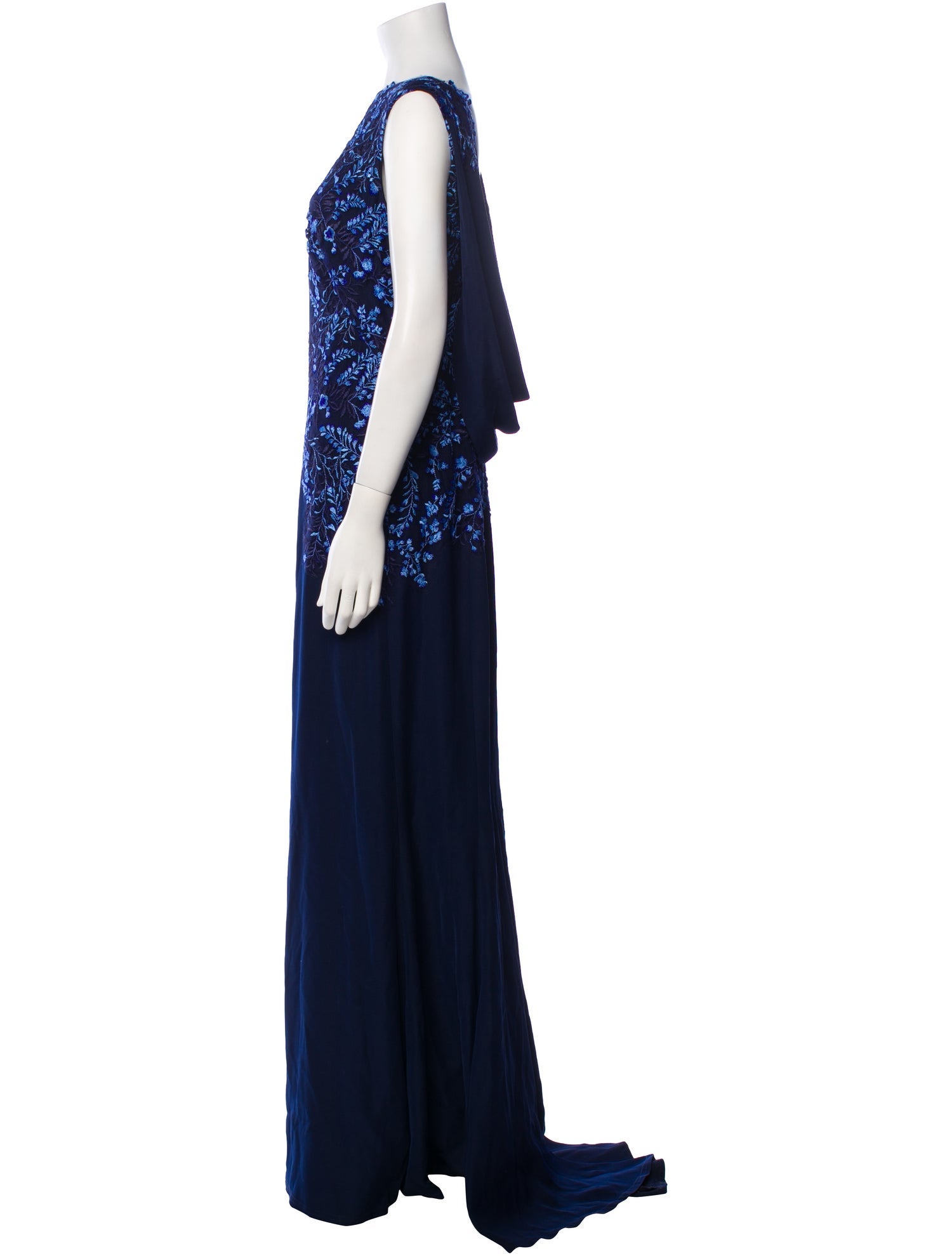 Tadashi Shoji Bateau Neckline Long Dress