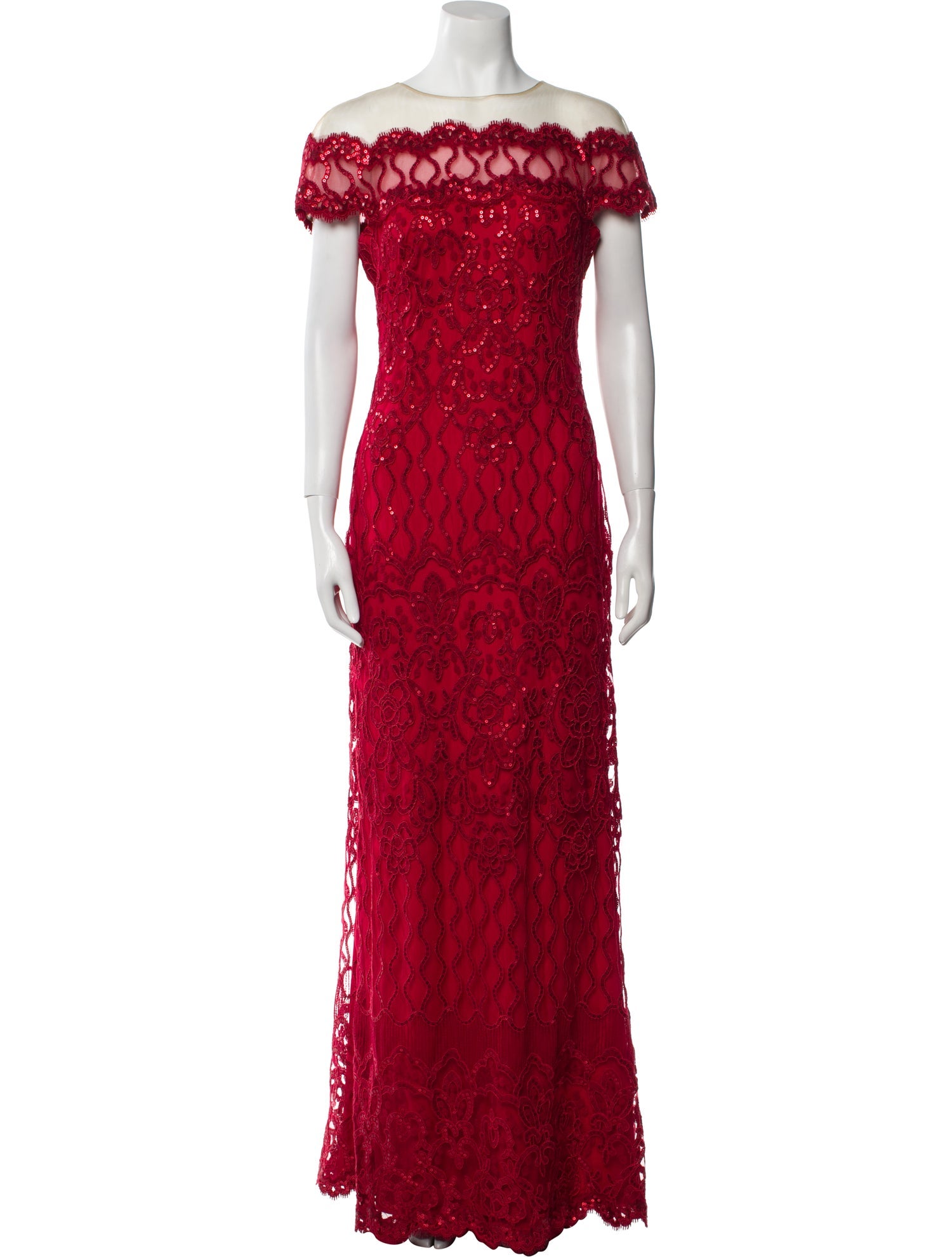 Tadashi Shoji Lace Pattern Long Dress w/ Tags