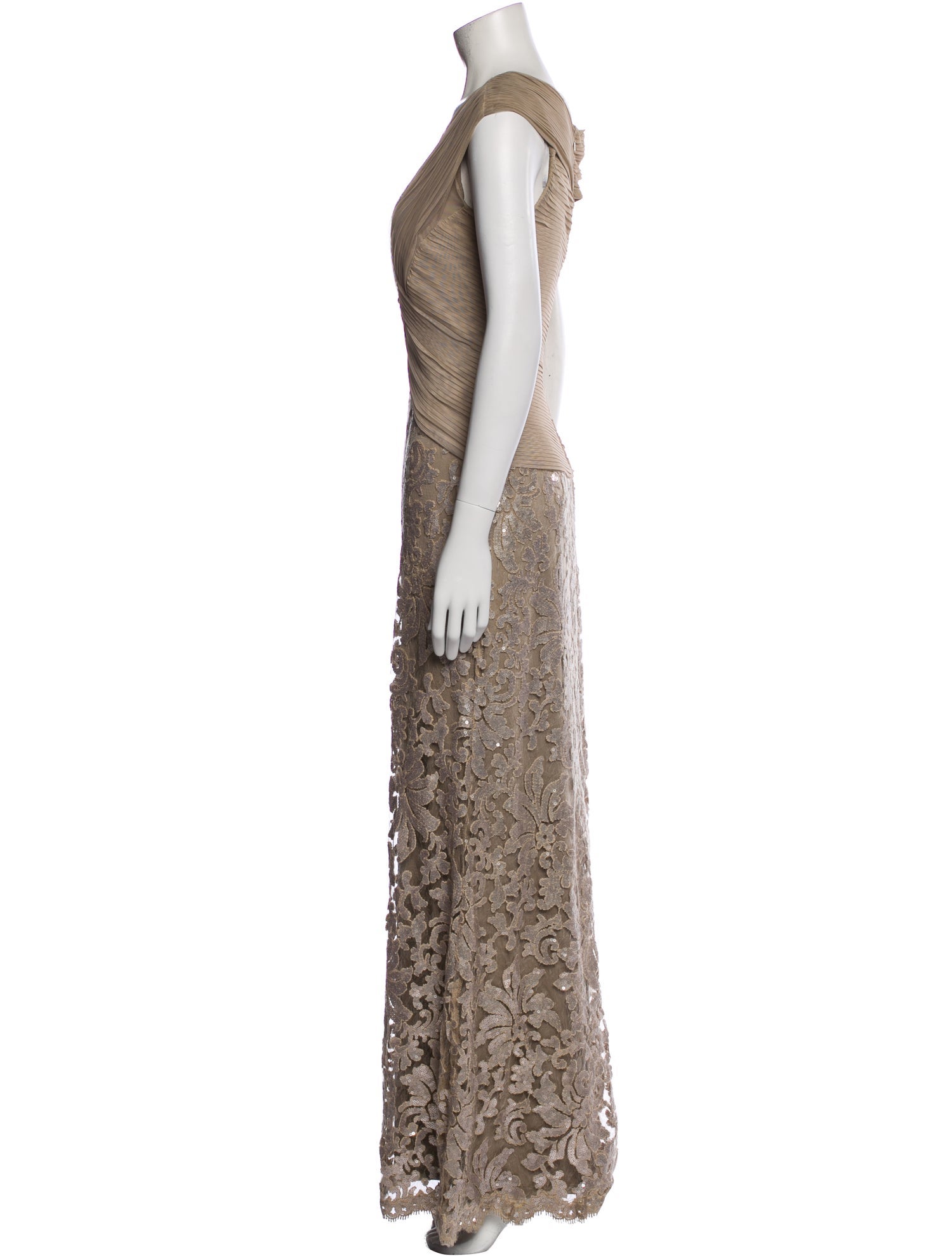 Tadashi Shoji Lace Pattern Long Dress
