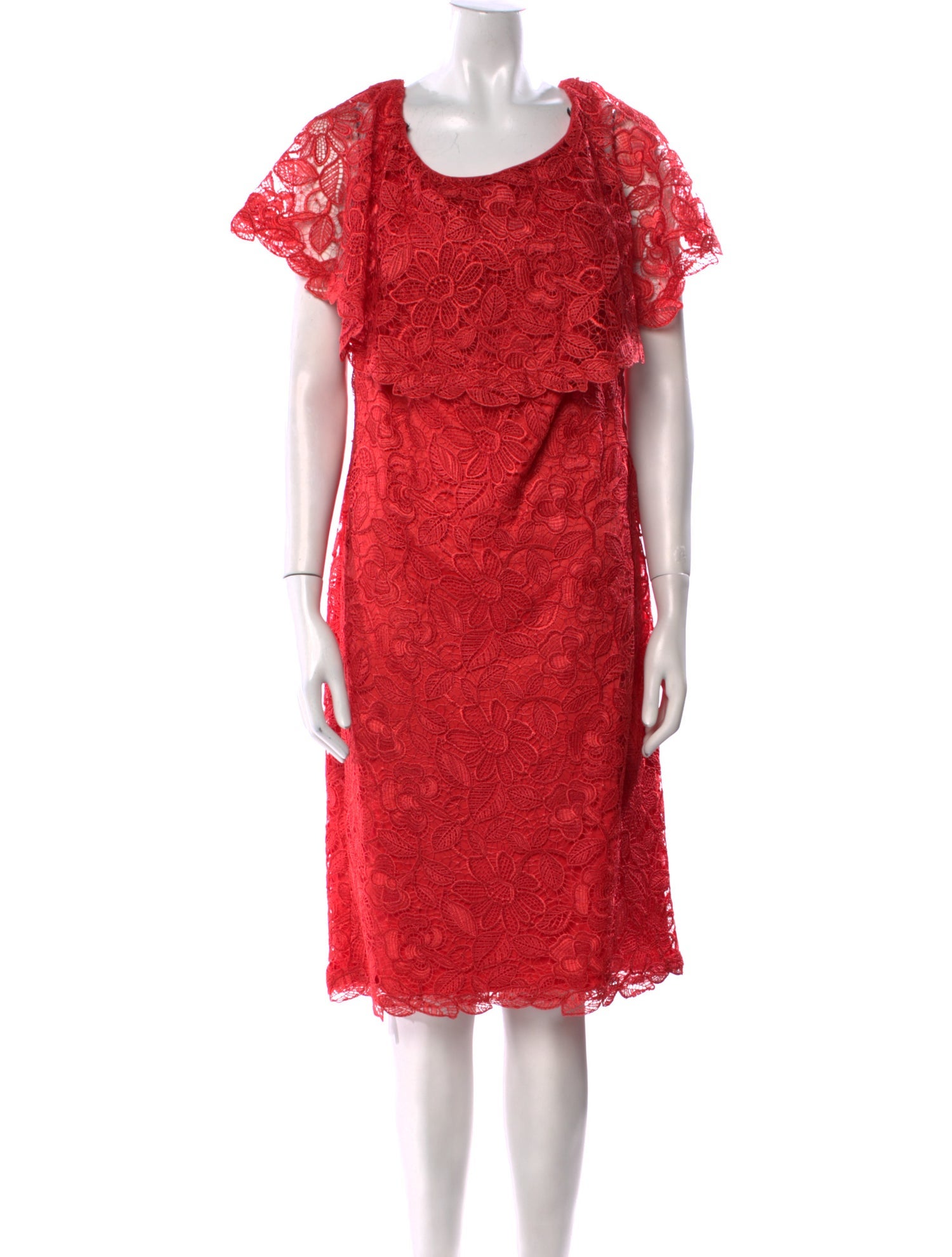 Tadashi Shoji Lace Pattern Knee-Length Dress