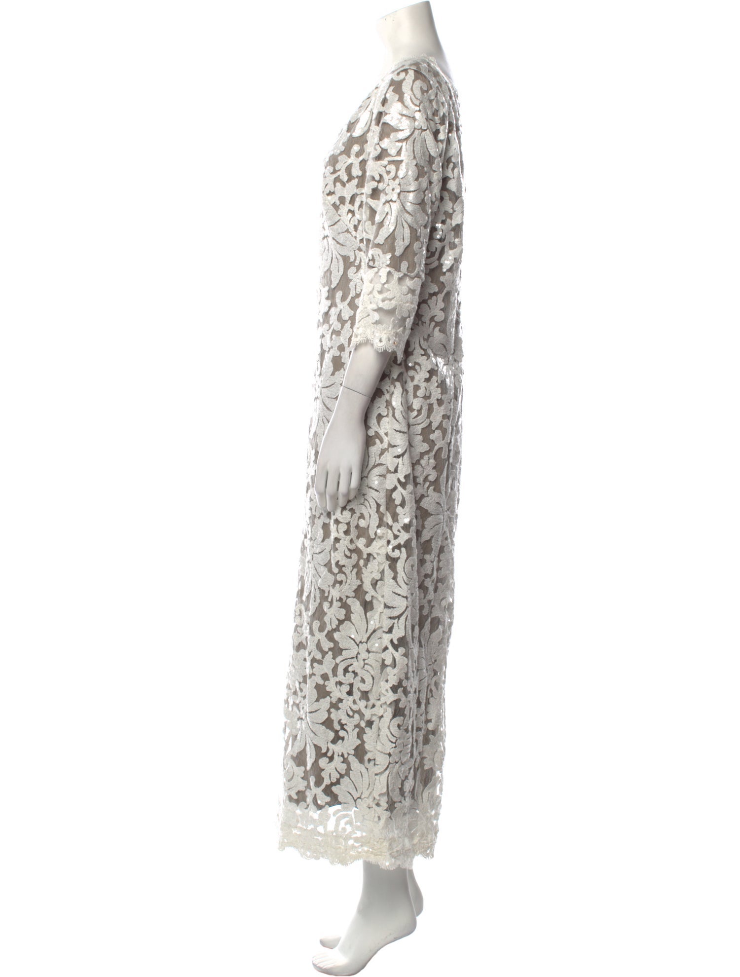 Tadashi Shoji Lace Pattern Long Dress