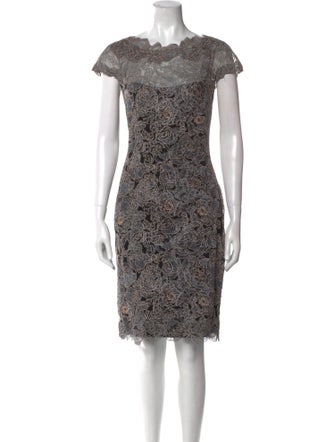 Tadashi Shoji Lace Pattern Knee-Length Dress