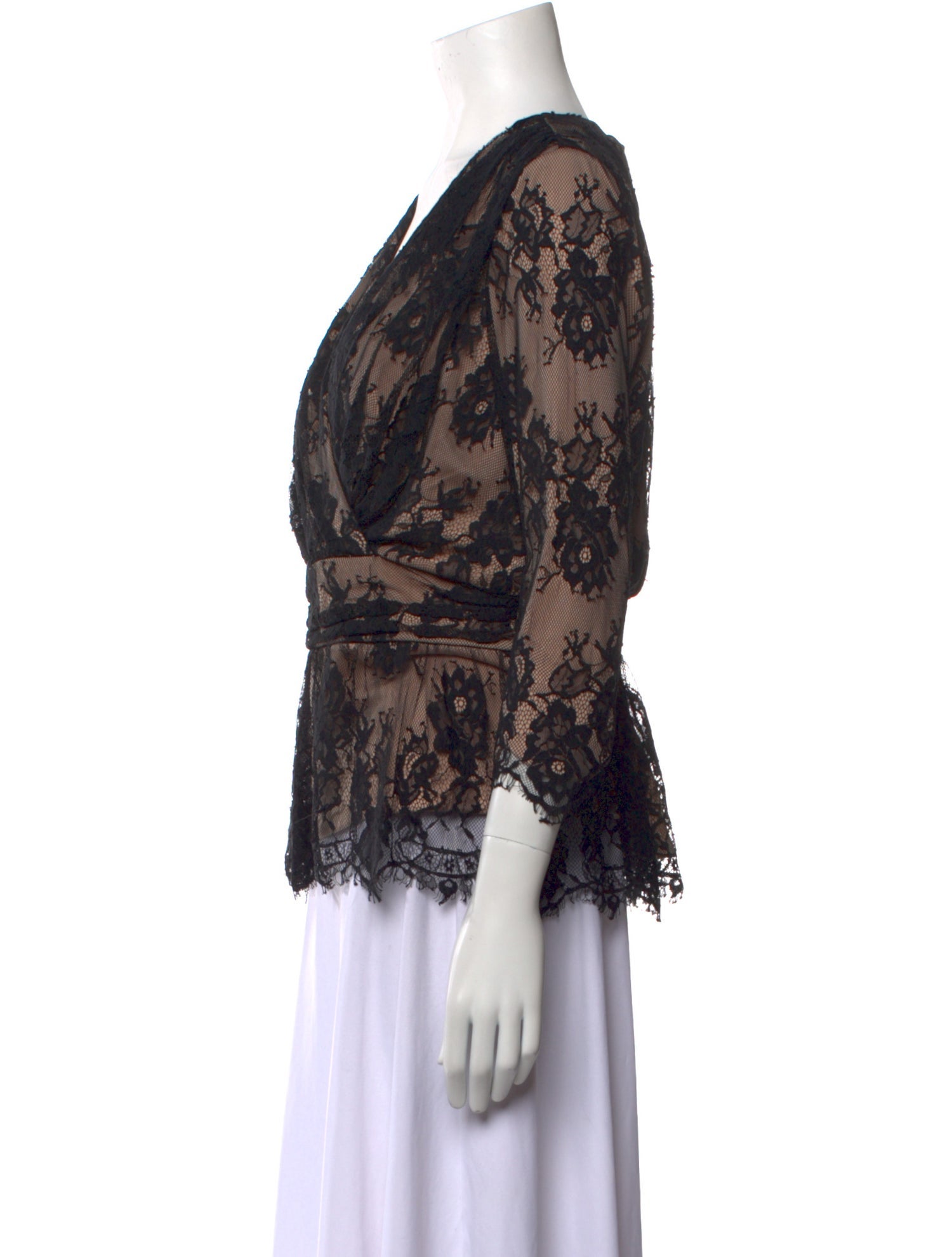 Tadashi Shoji Printed V-Neck Blouse