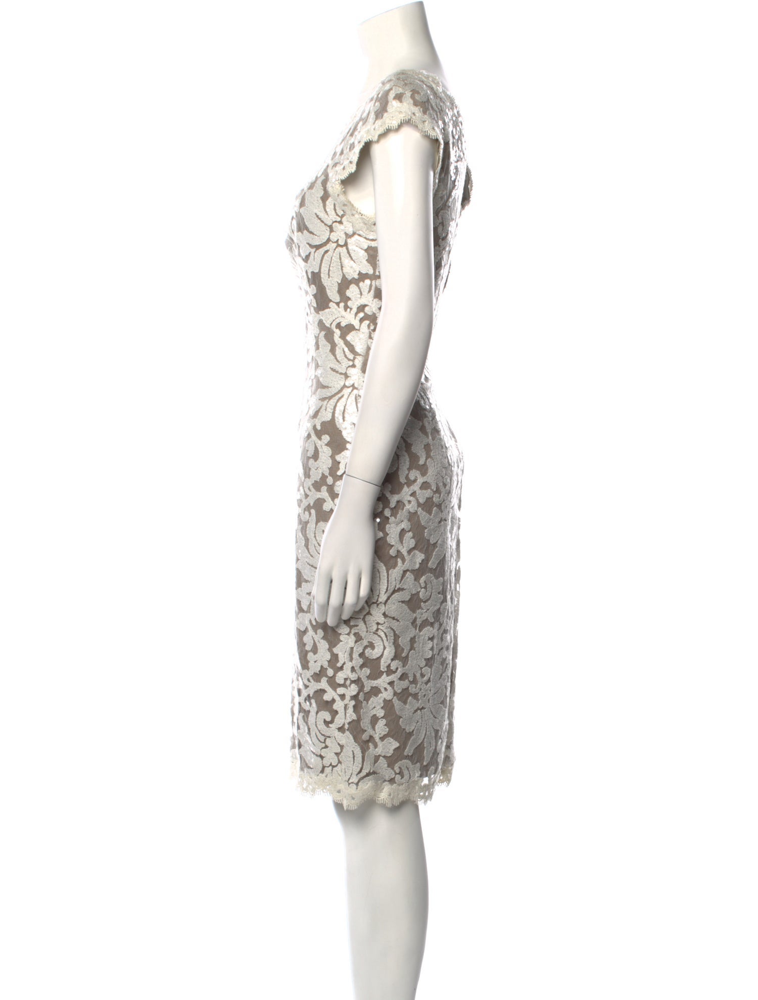 Tadashi Shoji Lace Pattern Knee-Length Dress