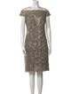 Tadashi Shoji Bateau Neckline Knee-Length Dress