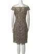 Tadashi Shoji Bateau Neckline Knee-Length Dress