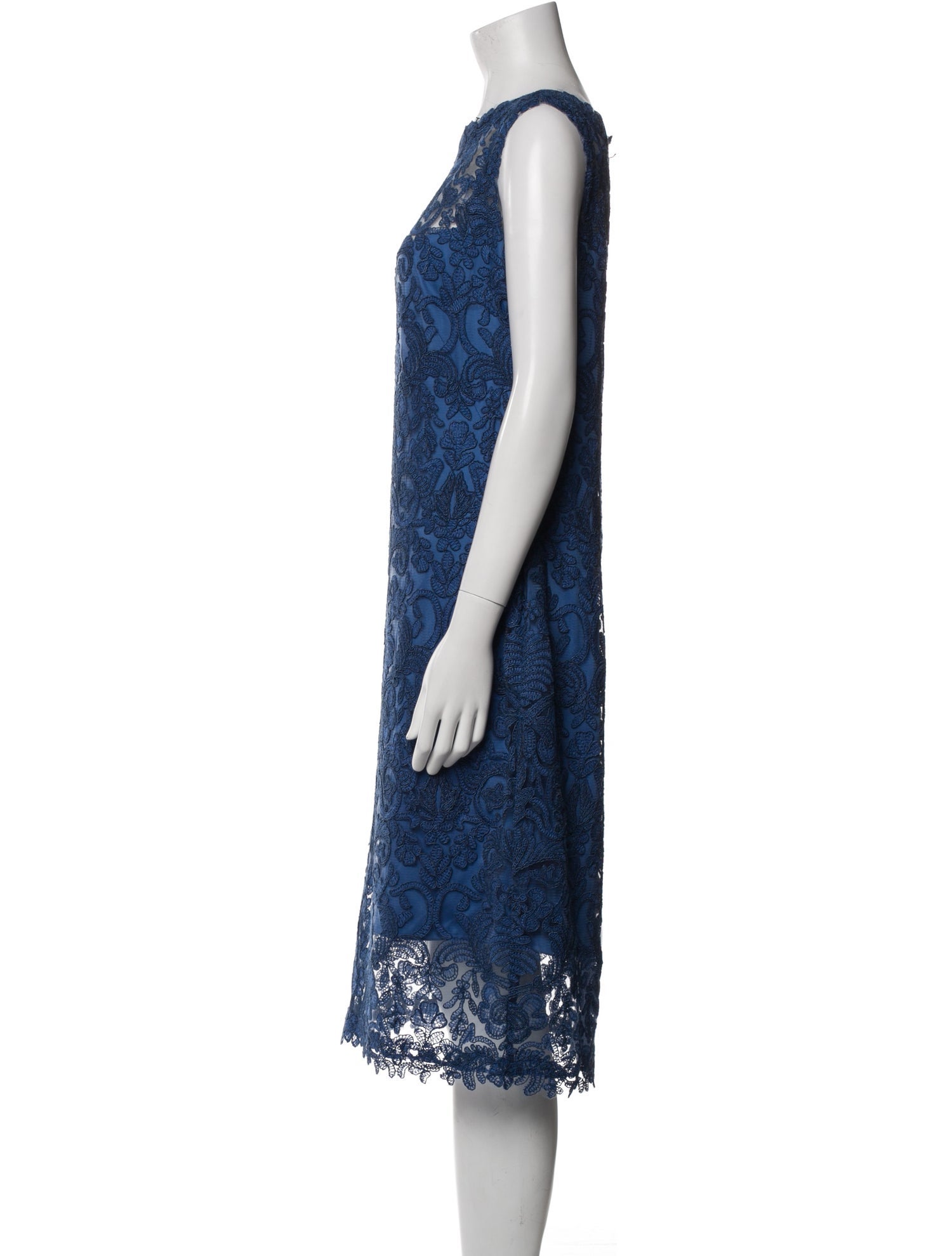 Tadashi Shoji Lace Pattern Midi Length Dress