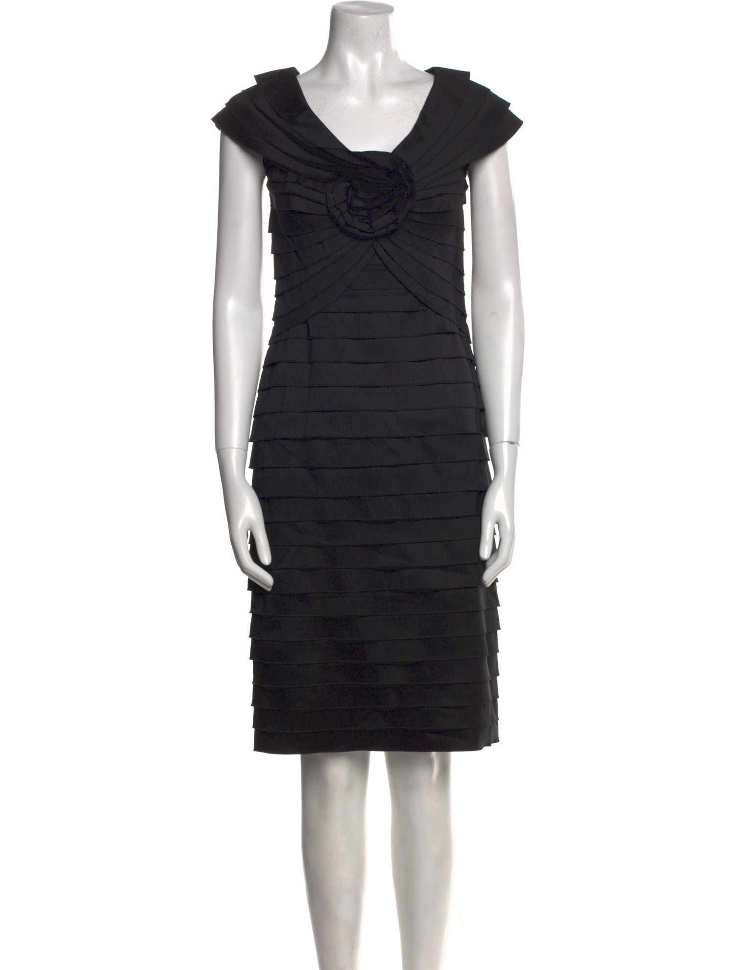 Tadashi Shoji V-Neck Knee-Length Dress