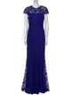 Tadashi Shoji Lace Pattern Long Dress