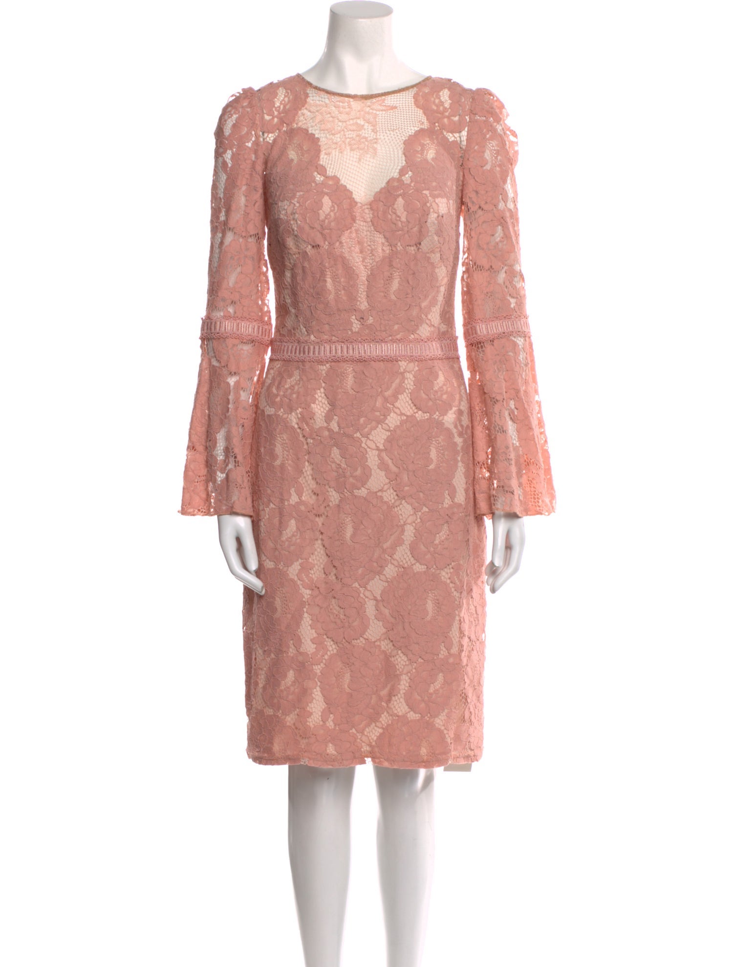 Tadashi Shoji Lace Pattern Knee-Length Dress
