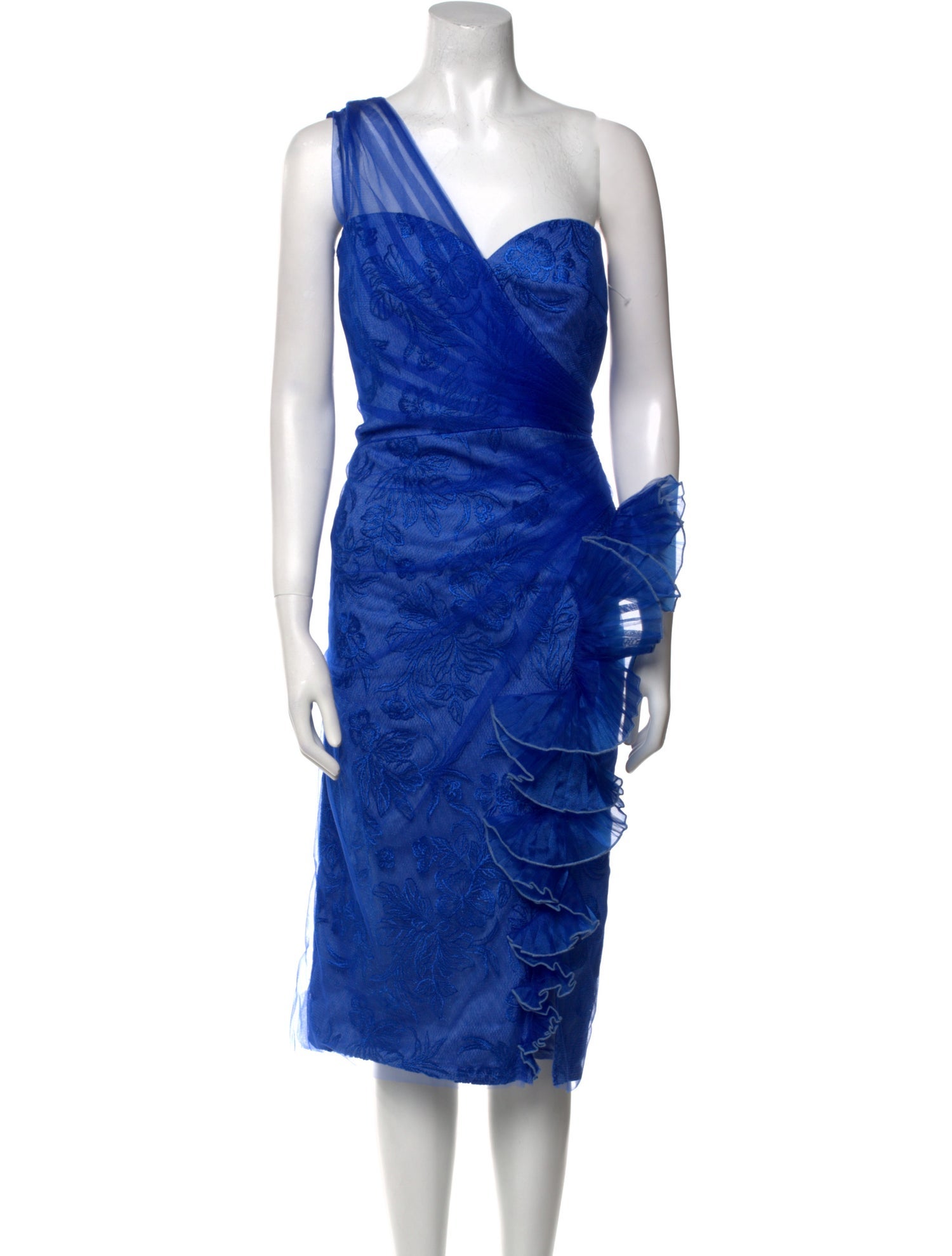 Tadashi Shoji One-Shoulder Midi Length Dress w/ Tags