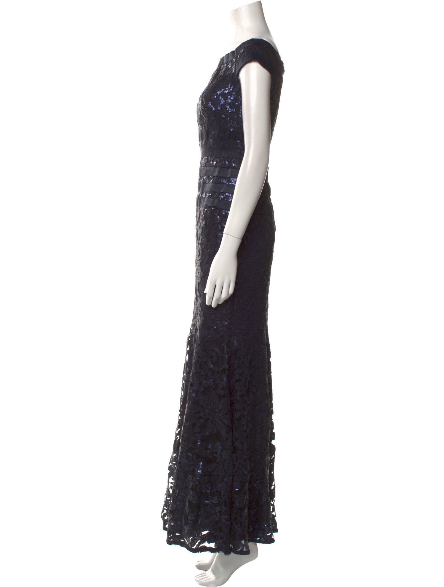 Tadashi Shoji Bateau Neckline Long Dress