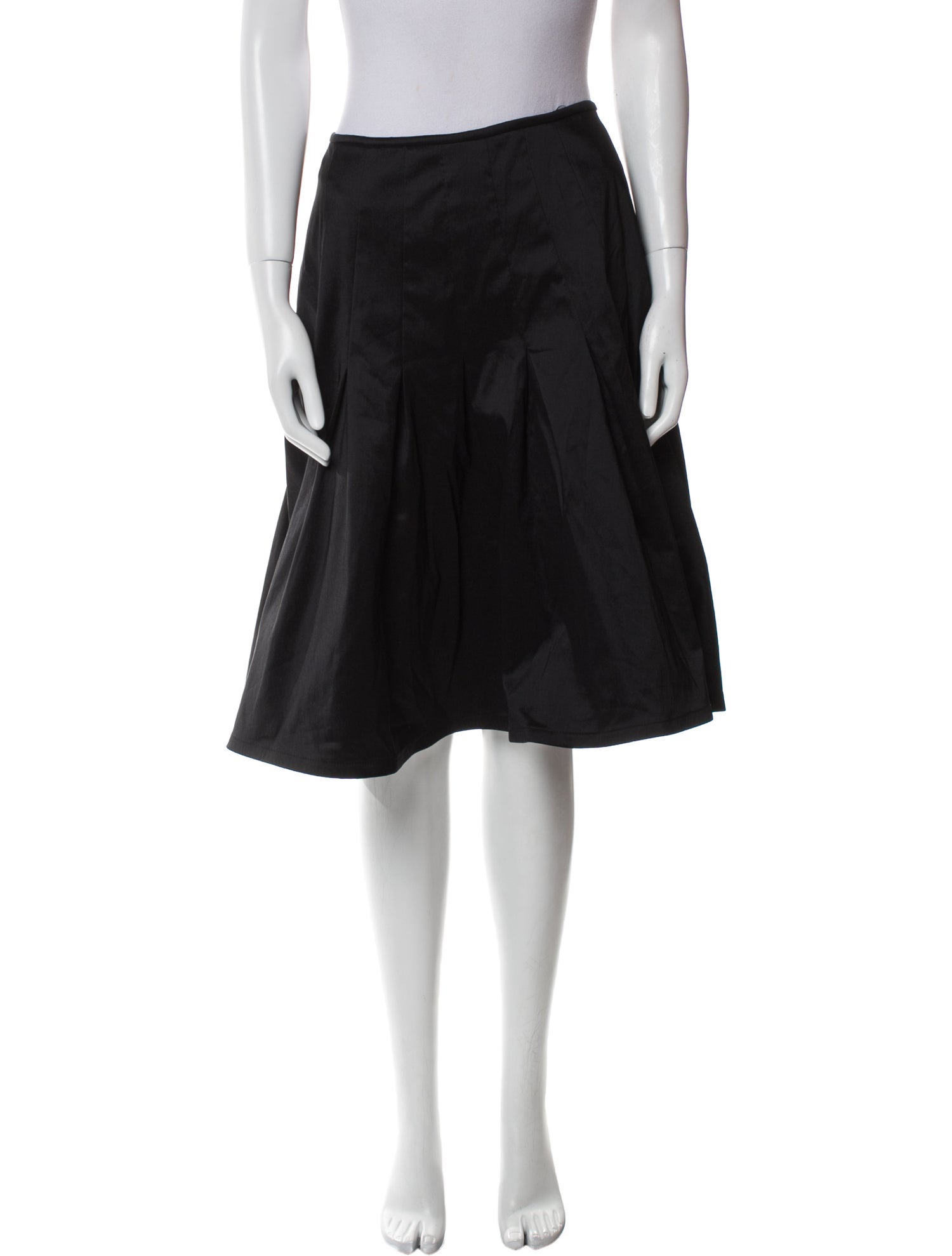 Tadashi Shoji Pleated Accents Knee-Length Skirt