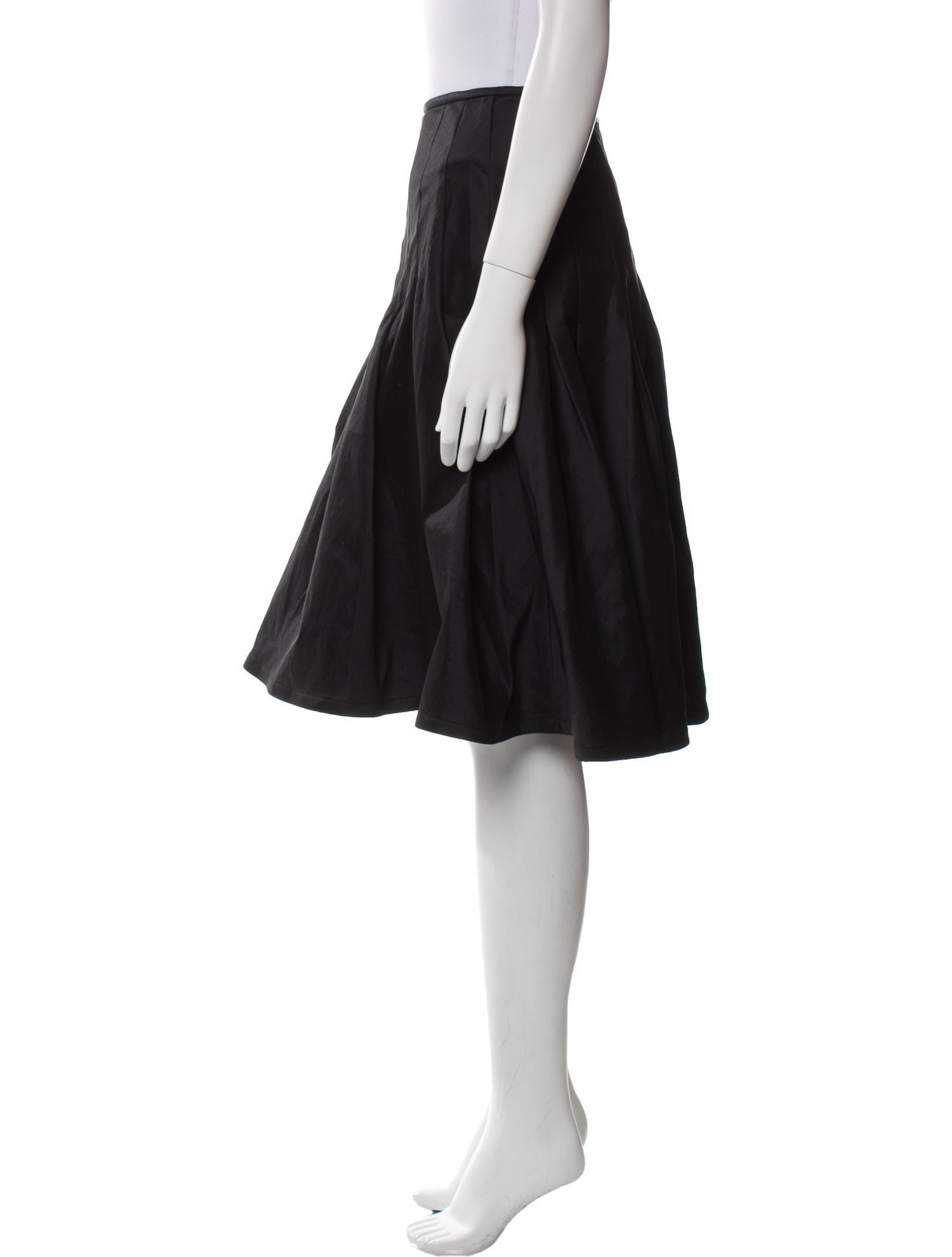 Tadashi Shoji Pleated Accents Knee-Length Skirt