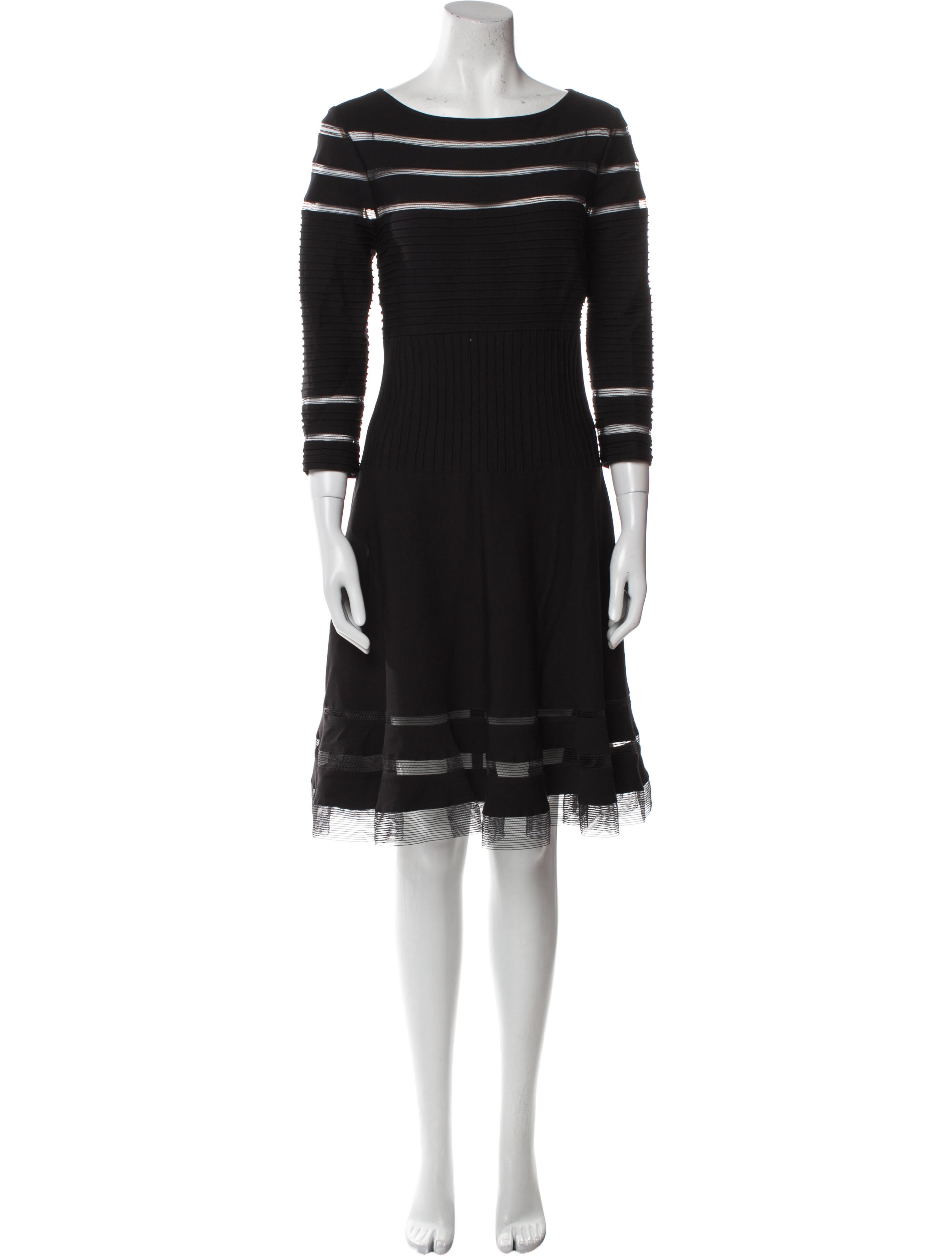 Tadashi Shoji Bateau Neckline Knee-Length Dress