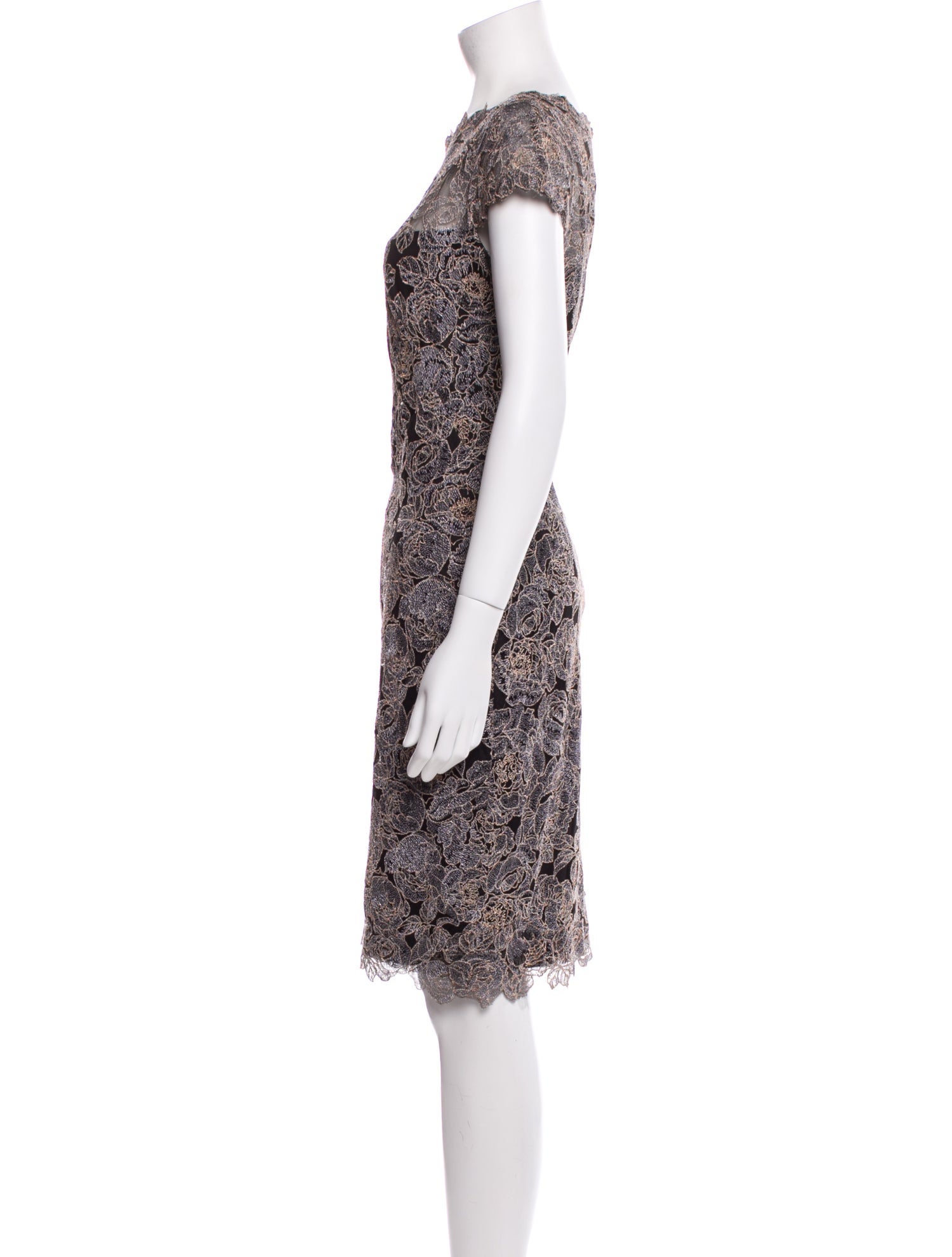 Tadashi Shoji Lace Pattern Knee-Length Dress