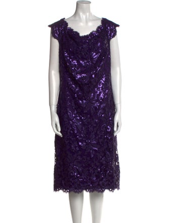 Tadashi Shoji Patterned Midi Length Dress