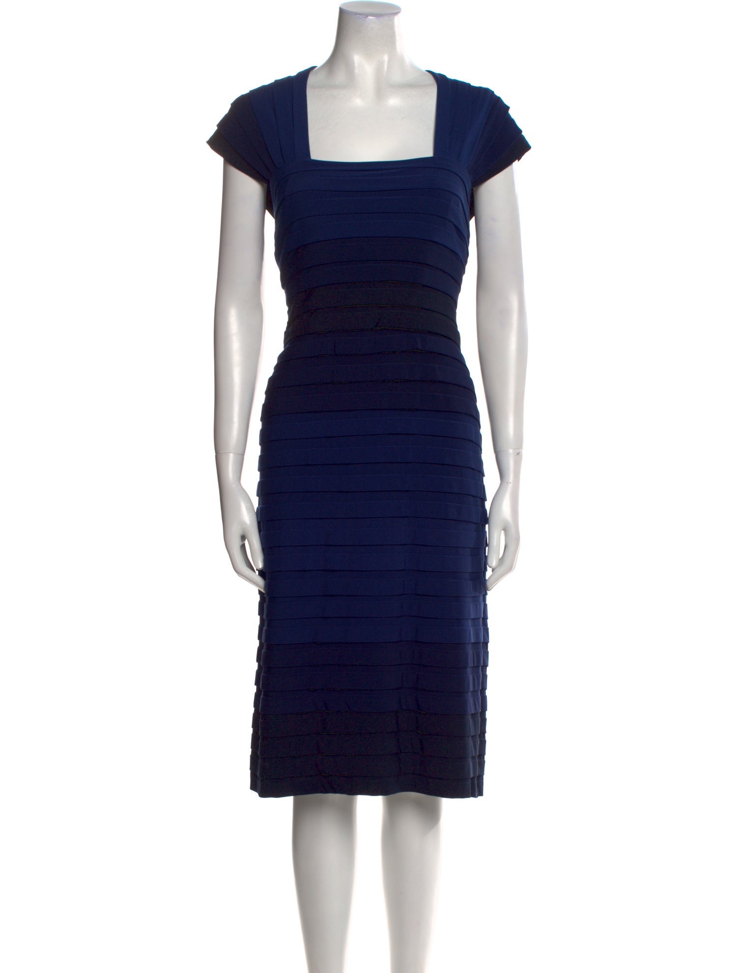 Tadashi Shoji Striped Midi Length Dress