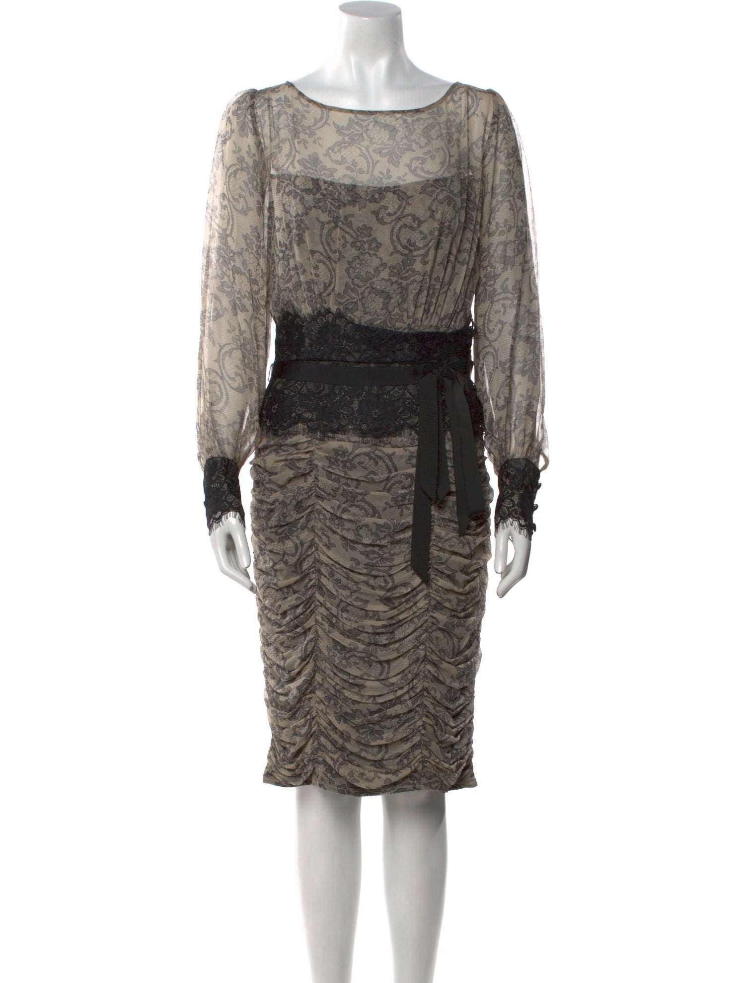 Tadashi Shoji Silk Midi Length Dress