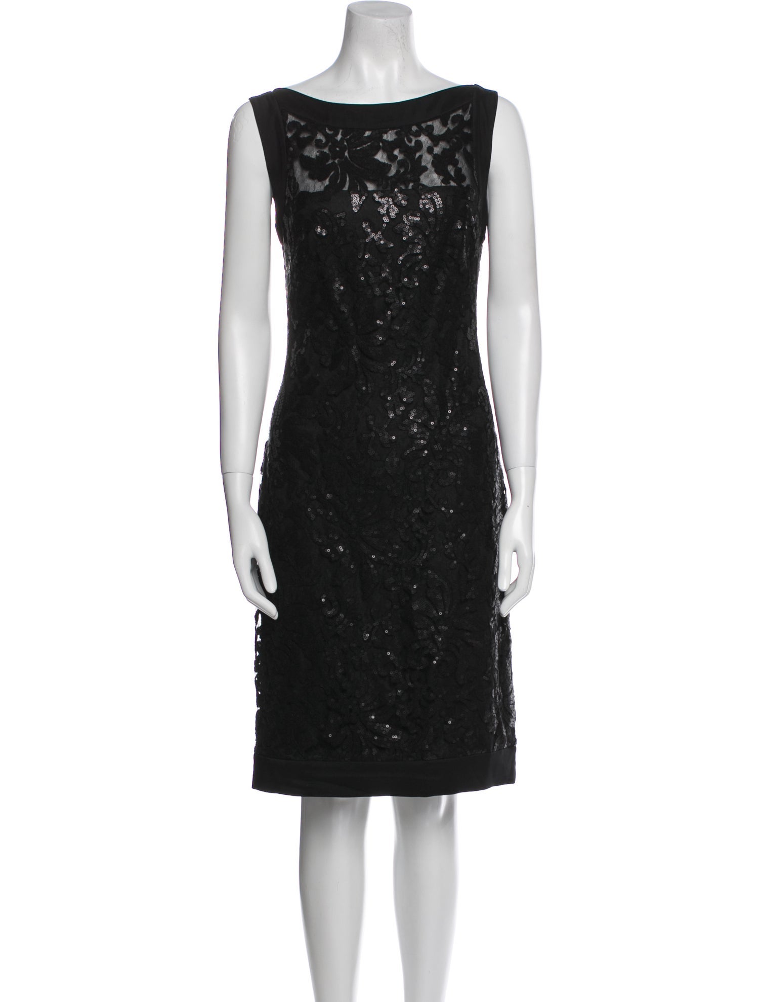 Tadashi Shoji Bateau Neckline Knee-Length Dress