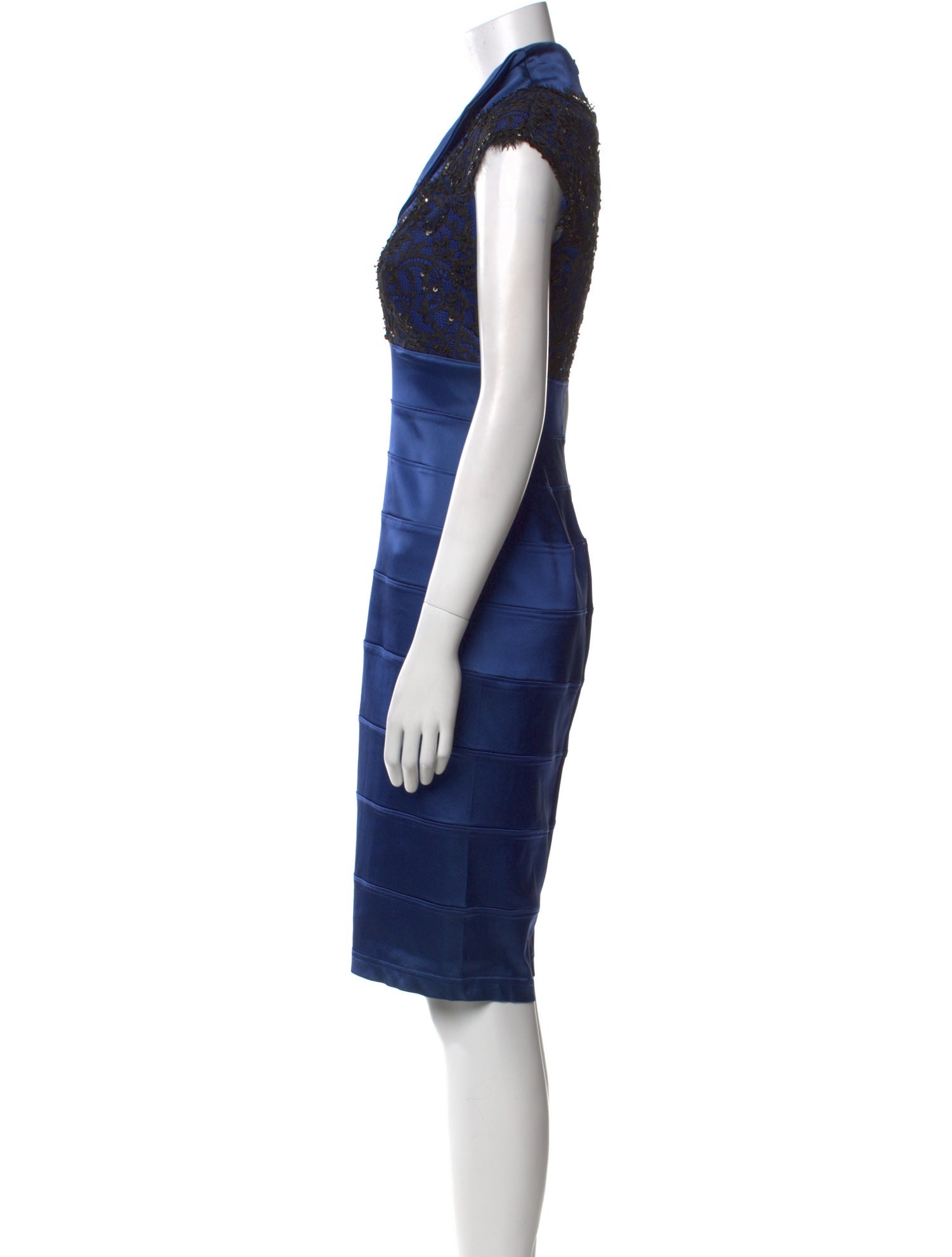 Tadashi Shoji V-Neck Knee-Length Dress