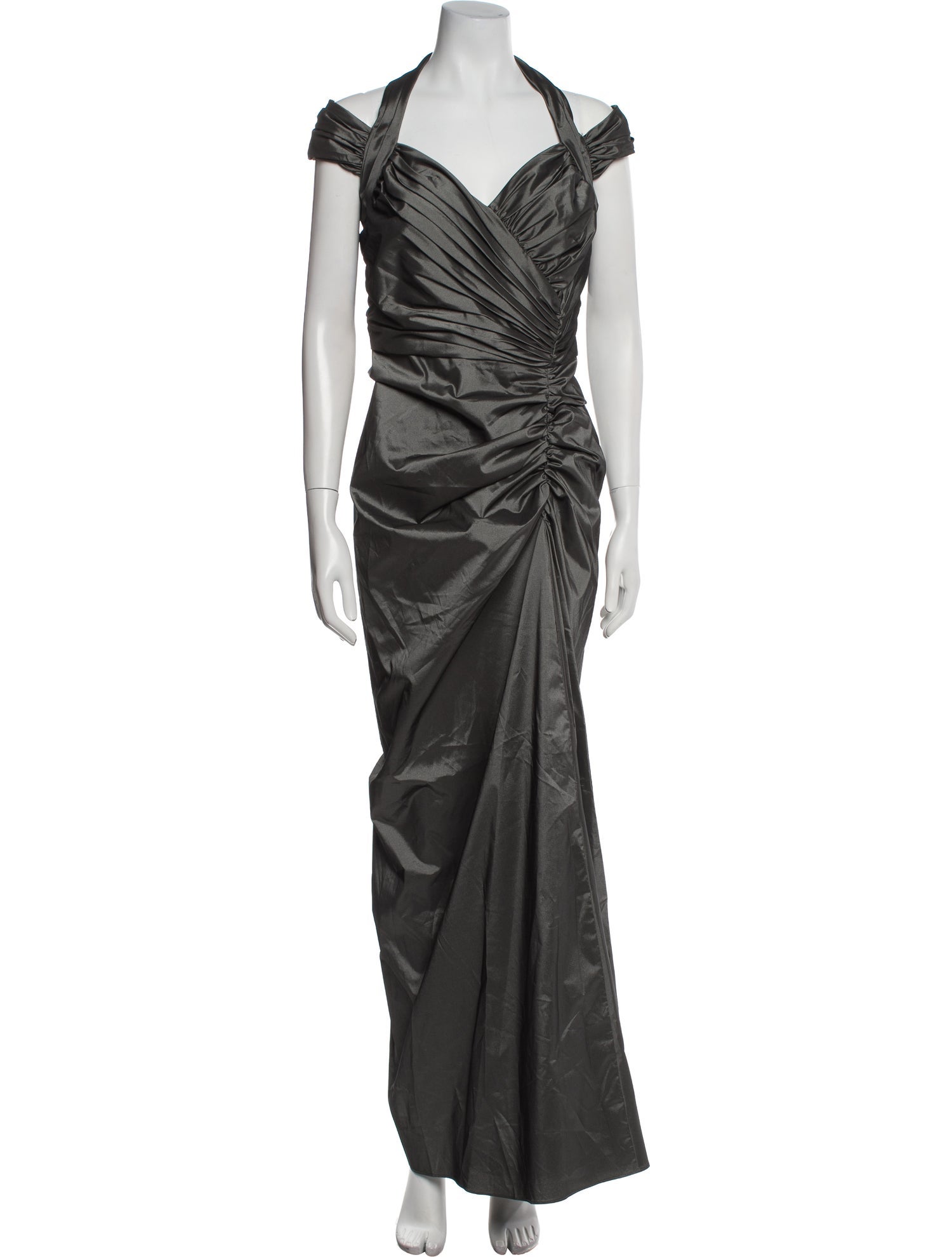 Tadashi Shoji V-Neck Long Dress