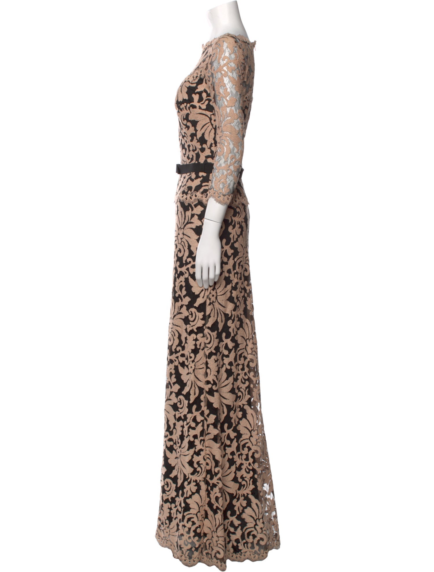 Tadashi Shoji Lace Pattern Long Dress
