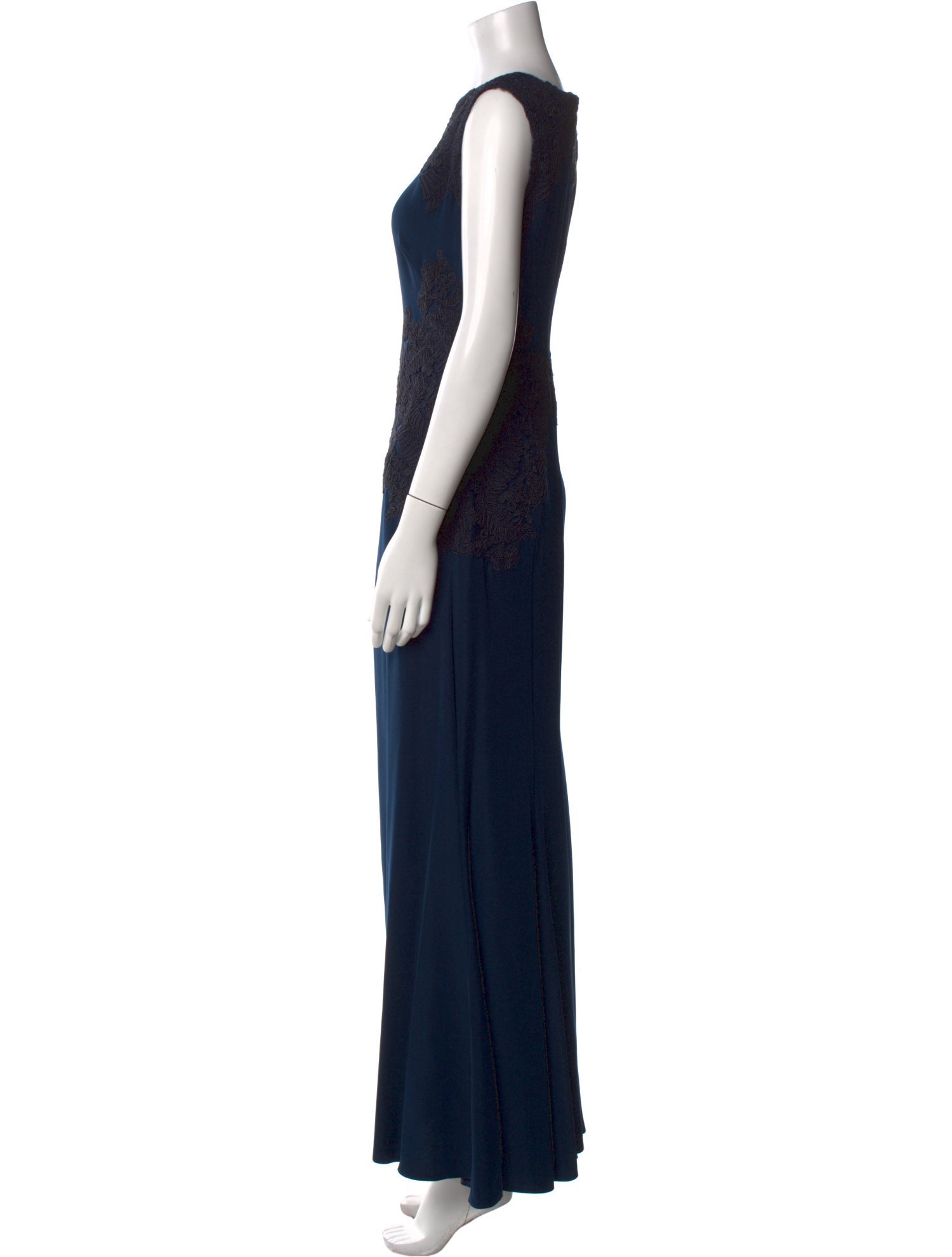 Tadashi Shoji Bateau Neckline Long Dress