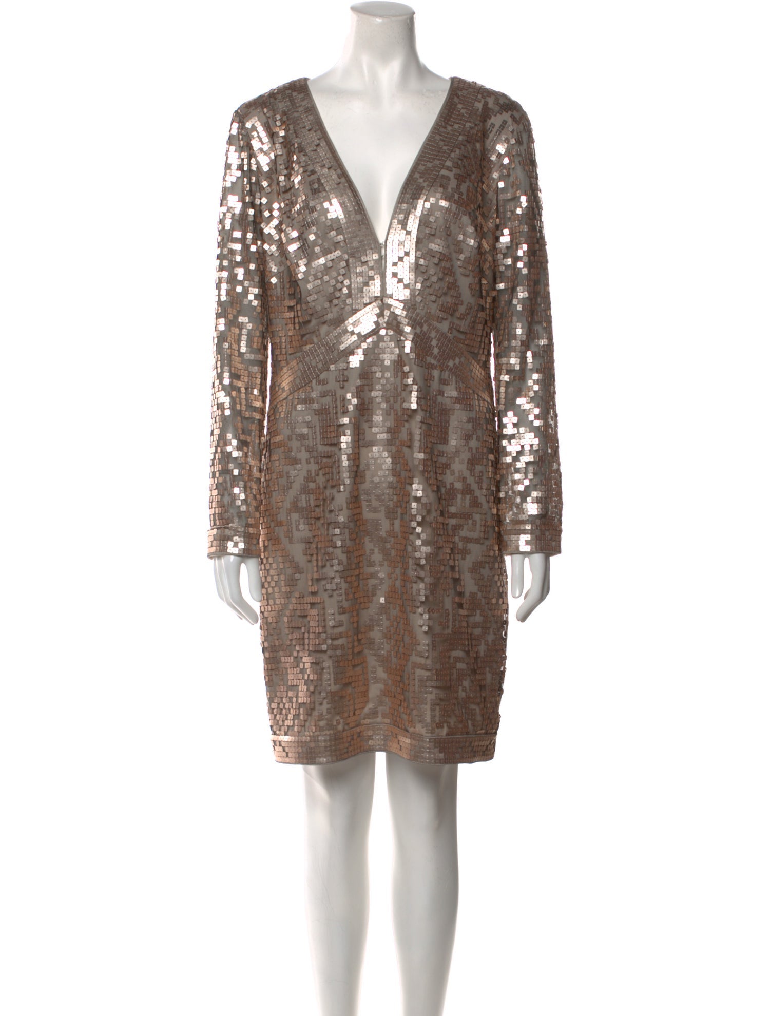 Tadashi Shoji V-Neck Mini Dress