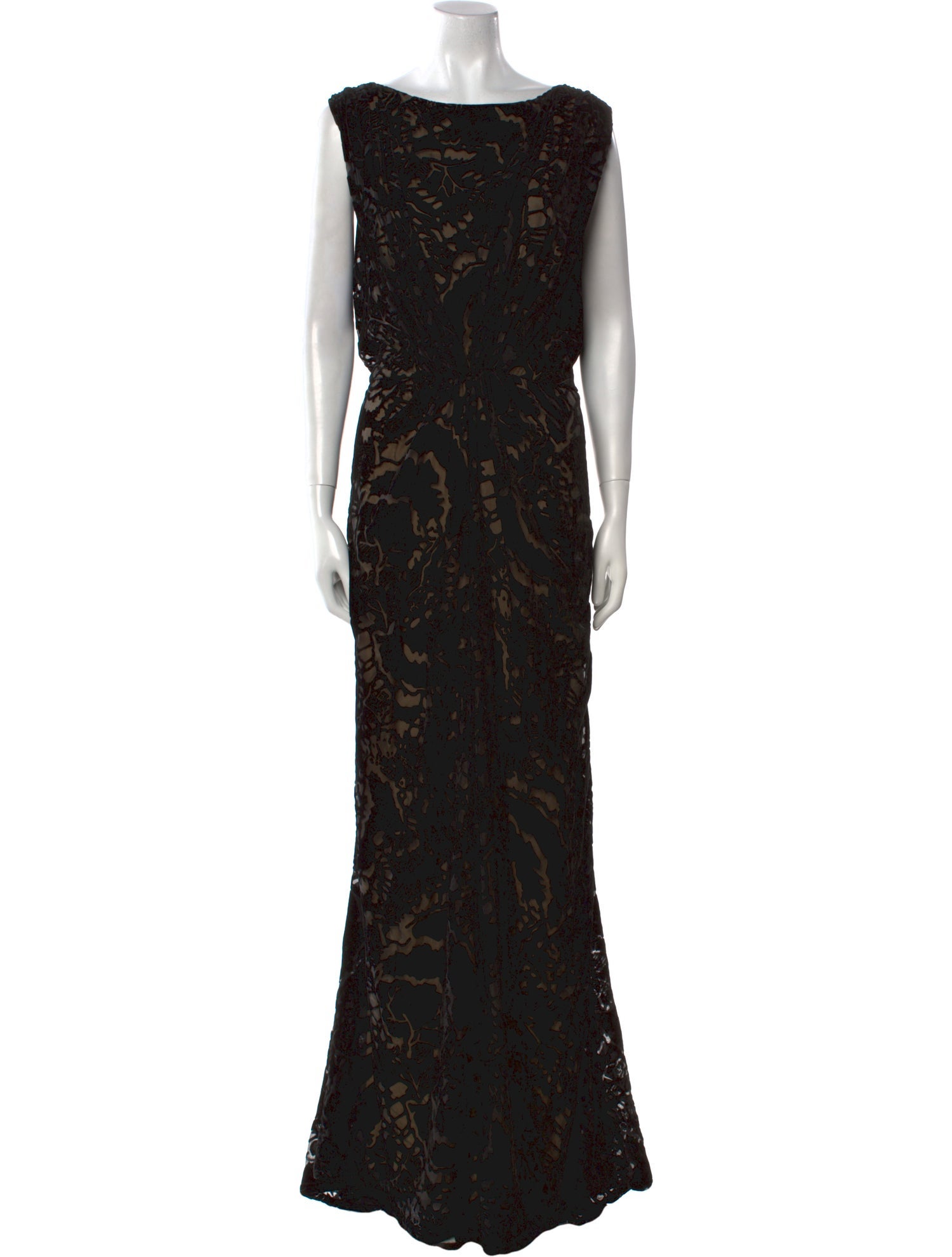 Tadashi Shoji Lace Pattern Long Dress w/ Tags