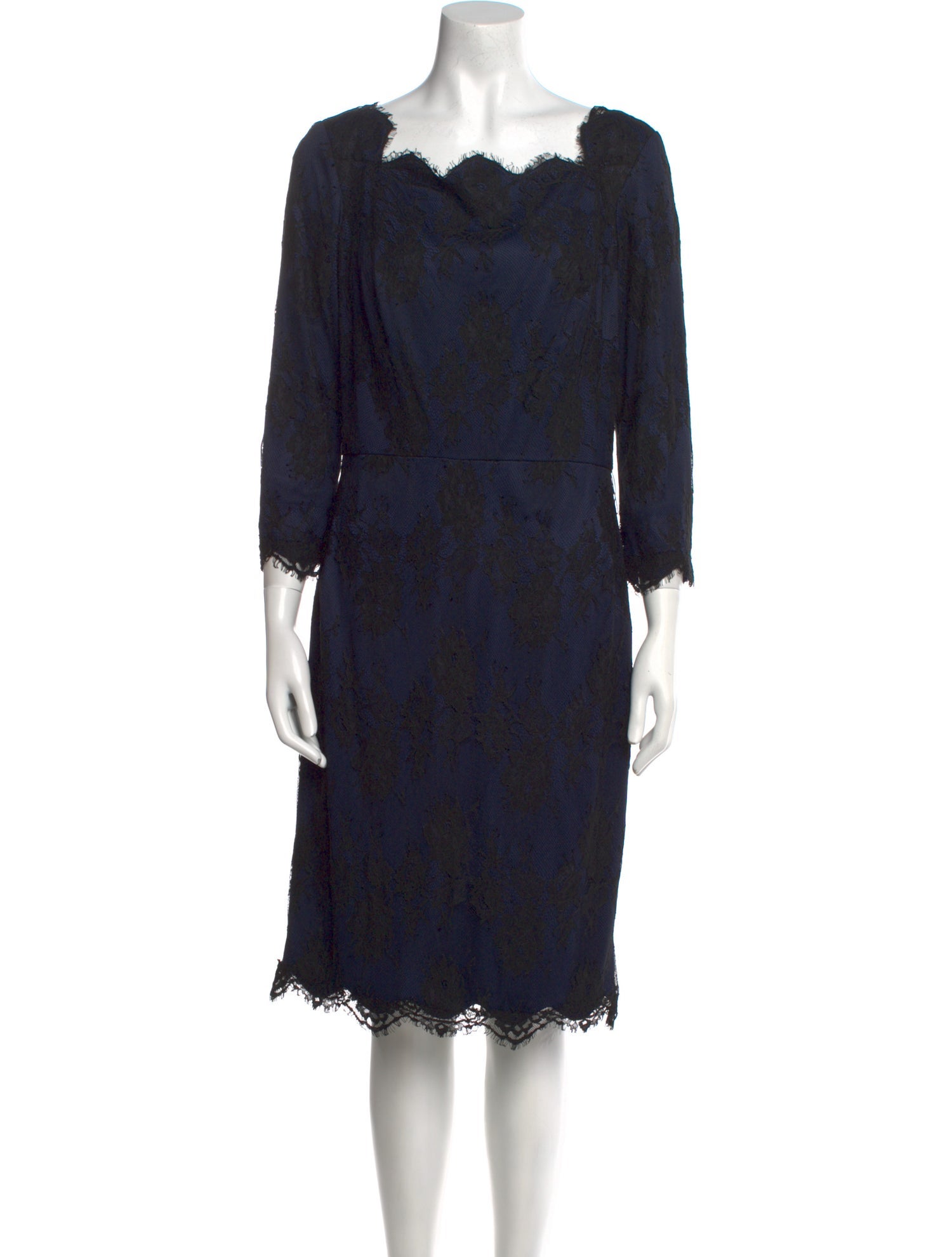 Tadashi Shoji Lace Pattern Knee-Length Dress