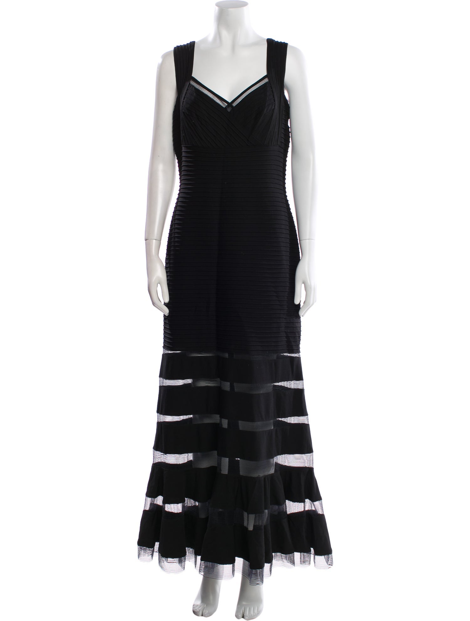 Tadashi Shoji V-Neck Long Dress