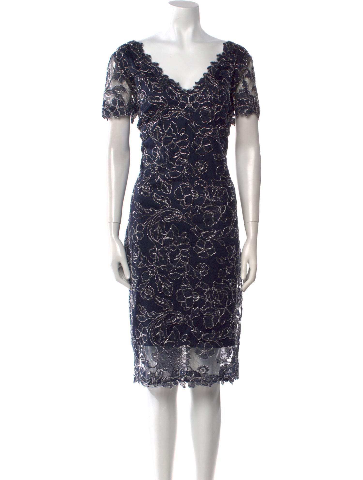 Tadashi Shoji Lace Pattern Knee-Length Dress
