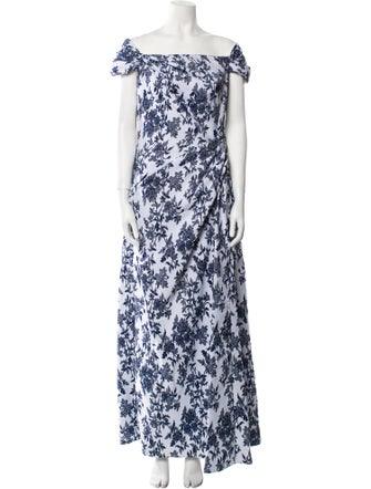 Tadashi Shoji Floral Print Long Dress