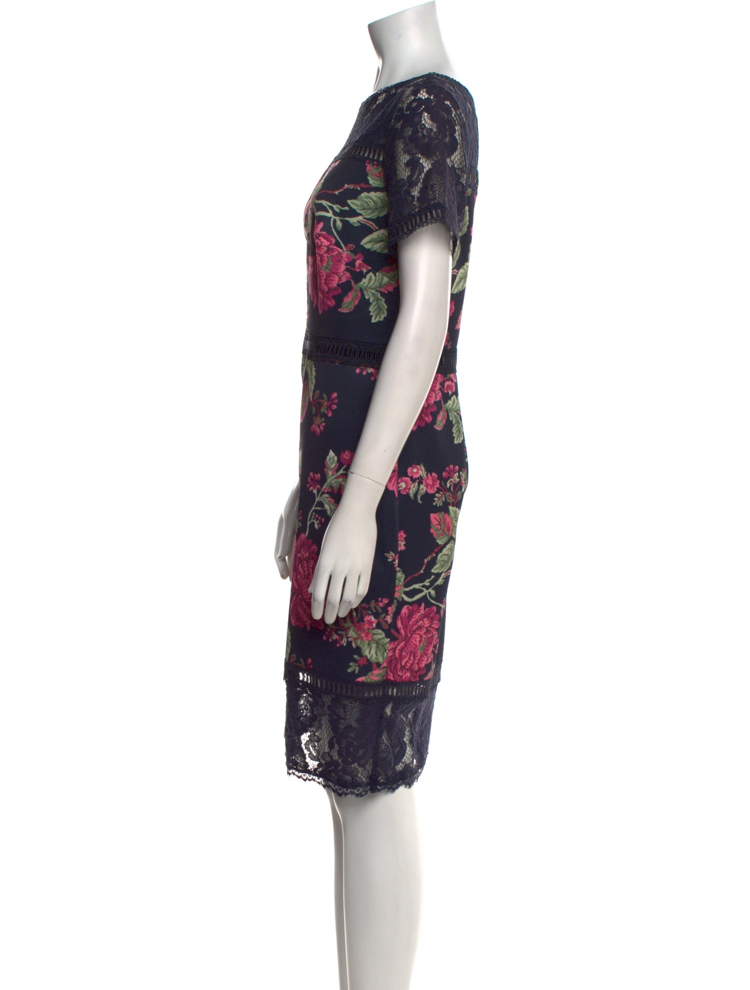 Tadashi Shoji Floral Print Knee-Length Dress