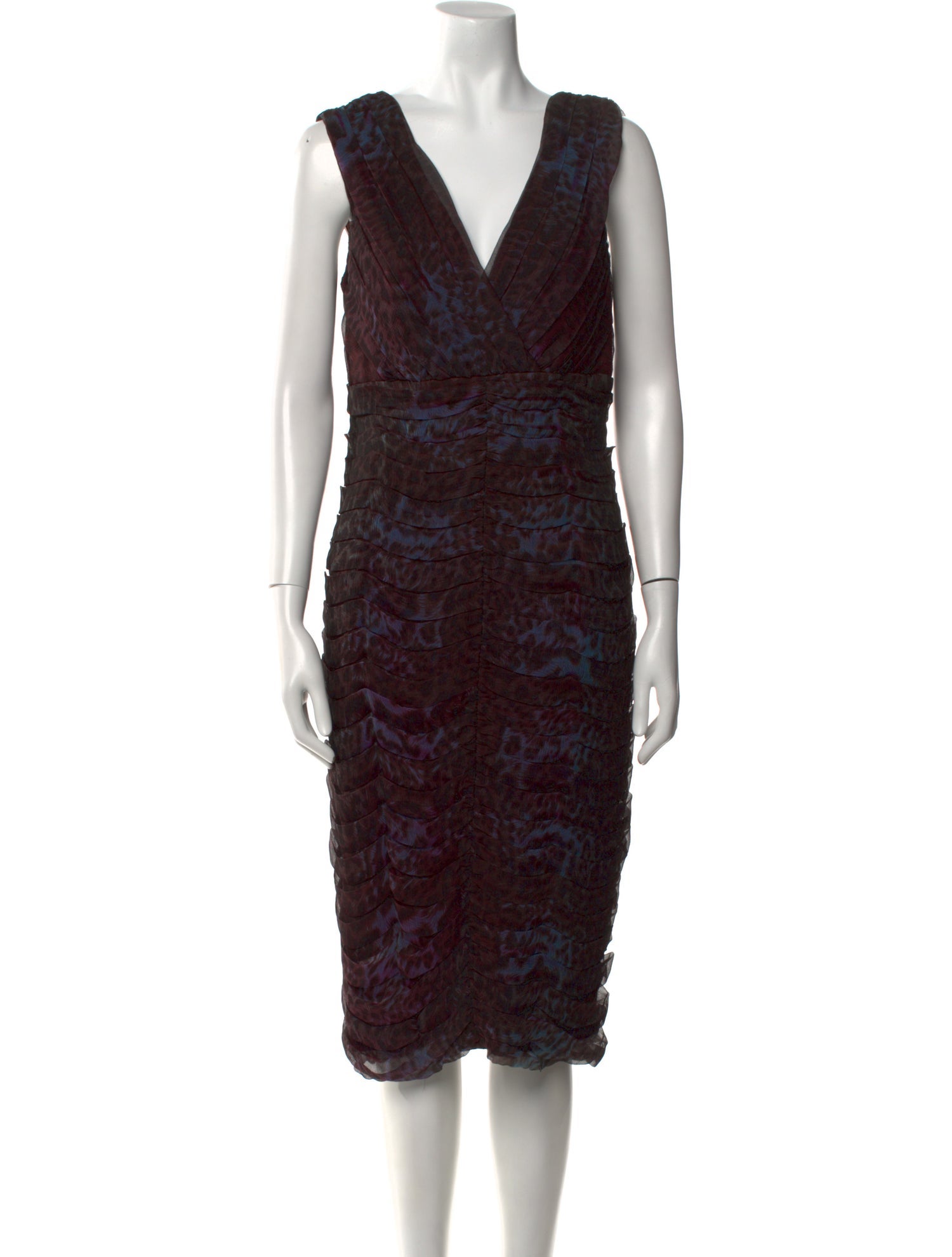 Tadashi Shoji Silk Midi Length Dress