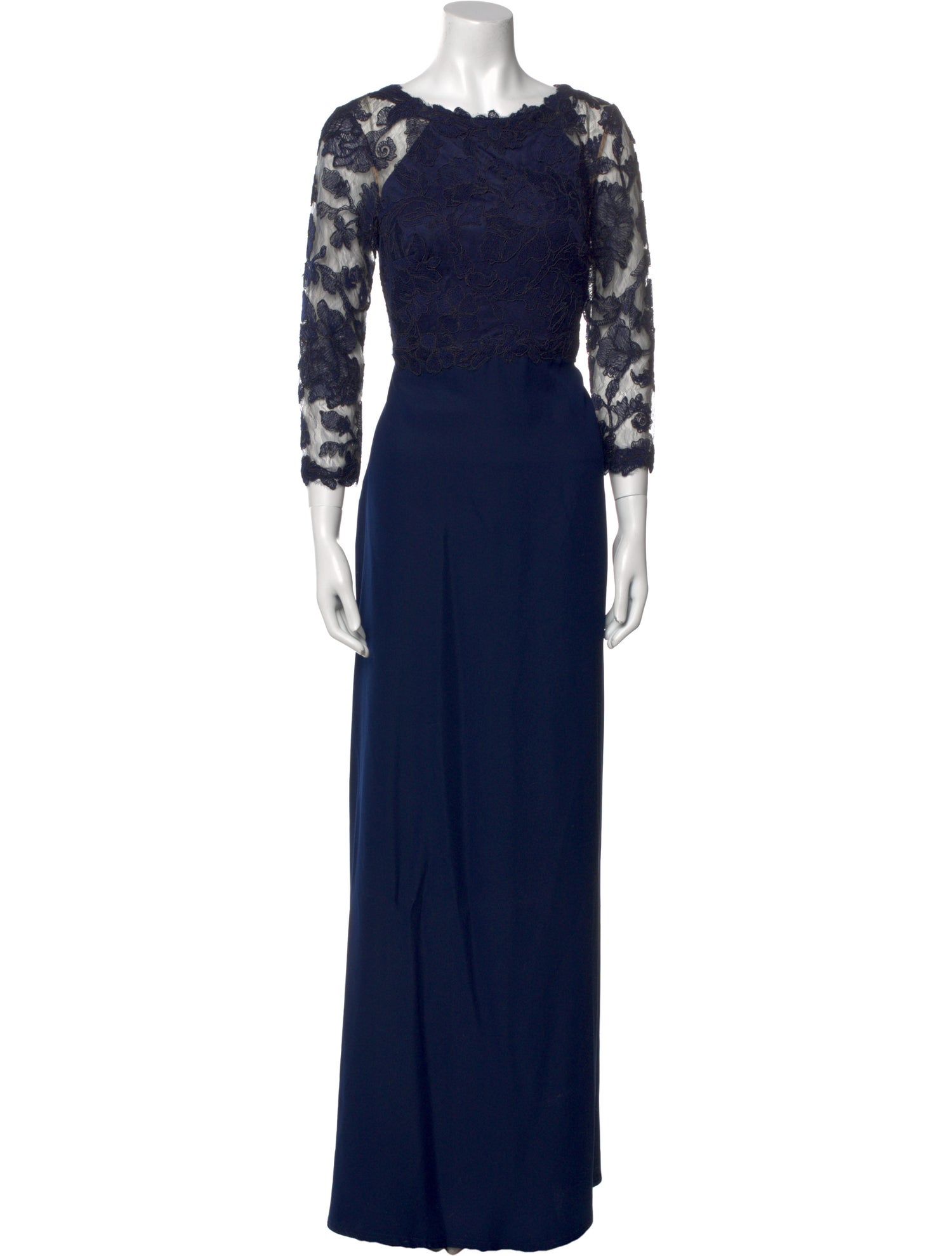 Tadashi Shoji Bateau Neckline Long Dress
