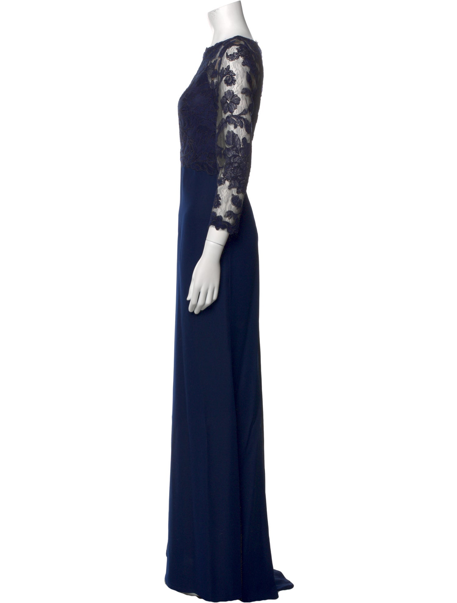 Tadashi Shoji Bateau Neckline Long Dress